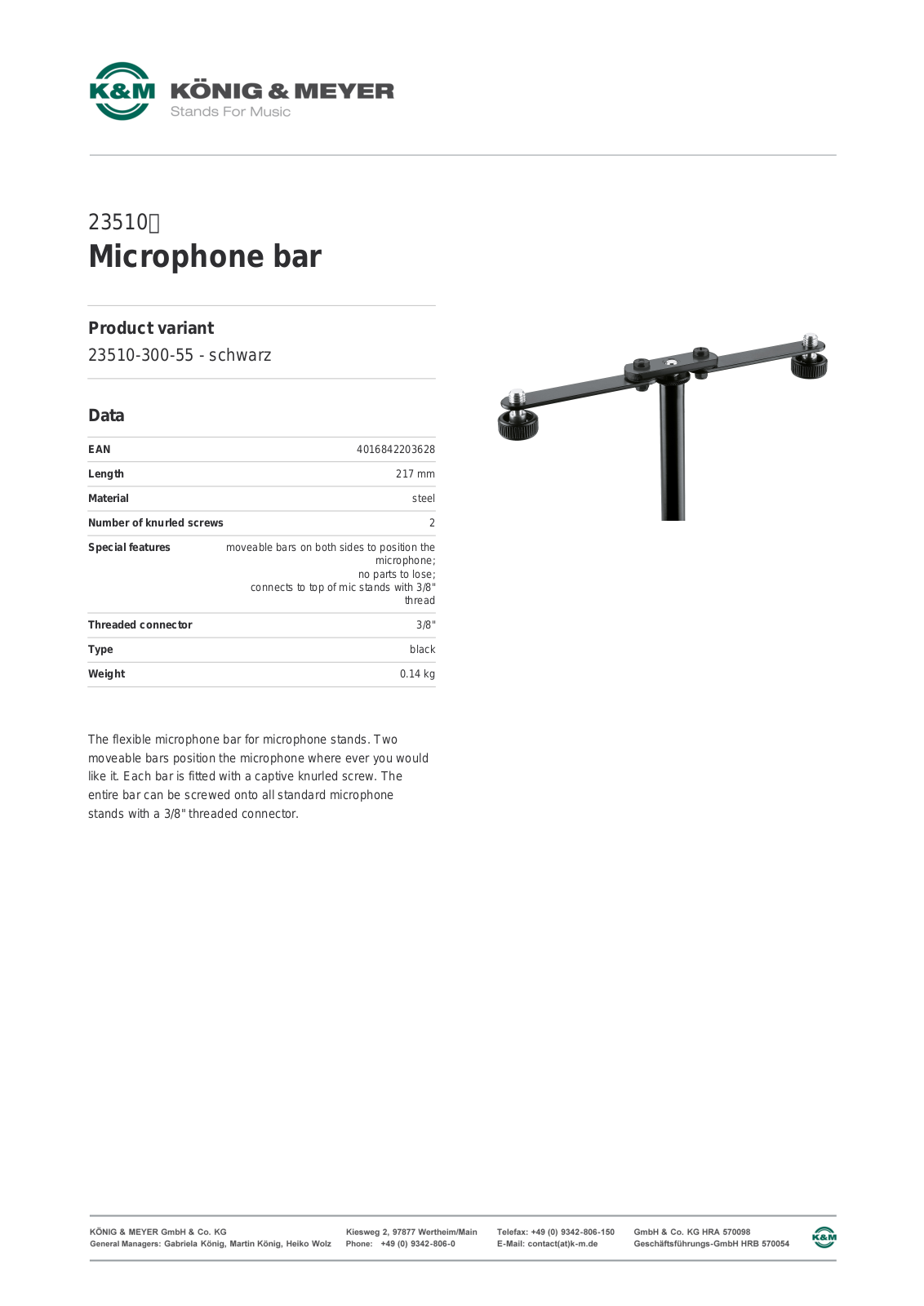 K&M 23510B Data Sheet