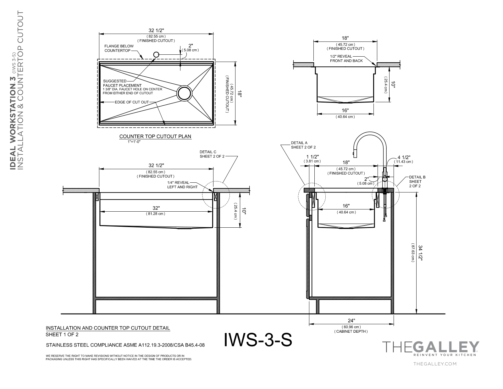 The Galley IWS-3-S Installation Guide