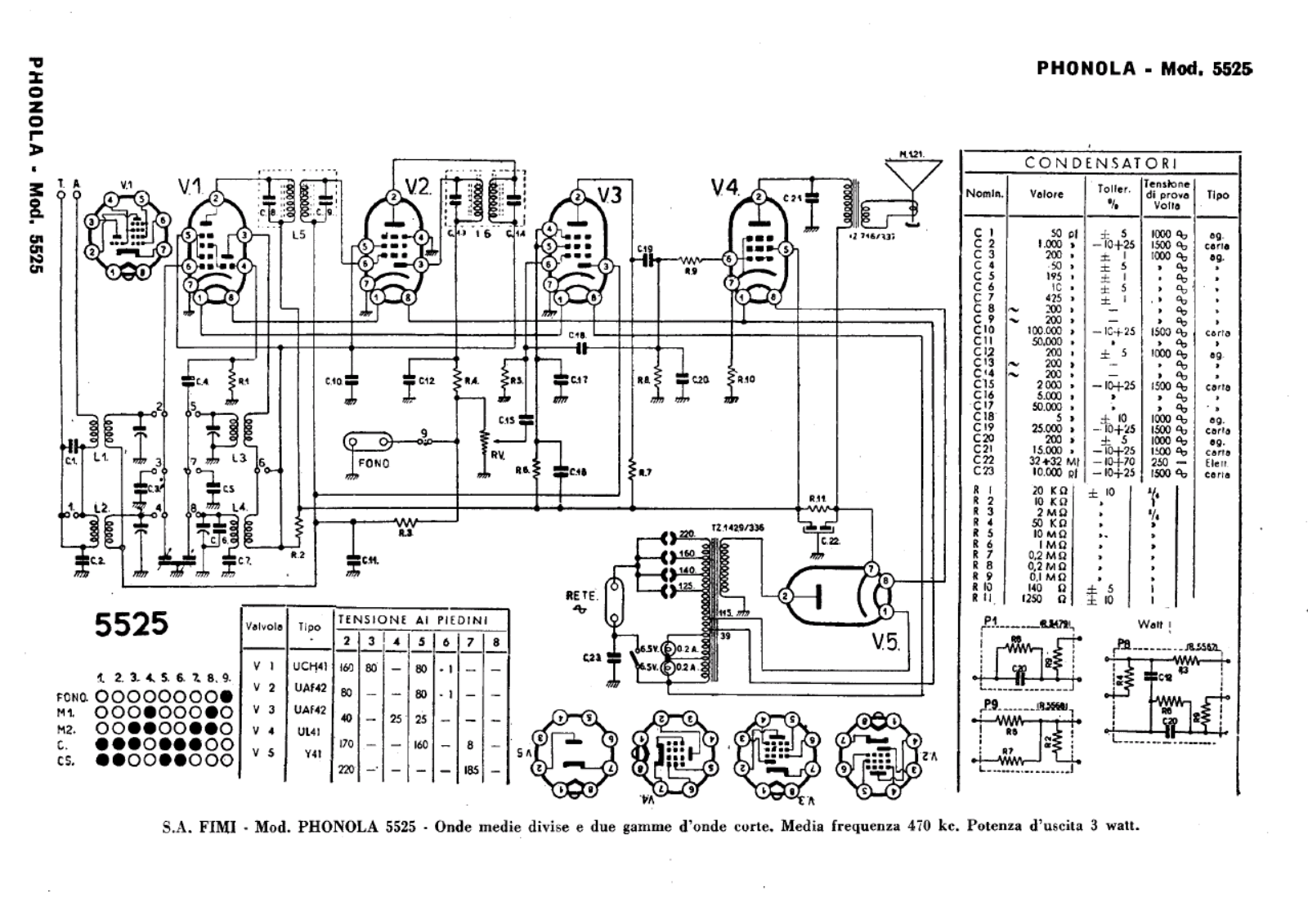 Phonola 5525 schematic - ManualMachine.com