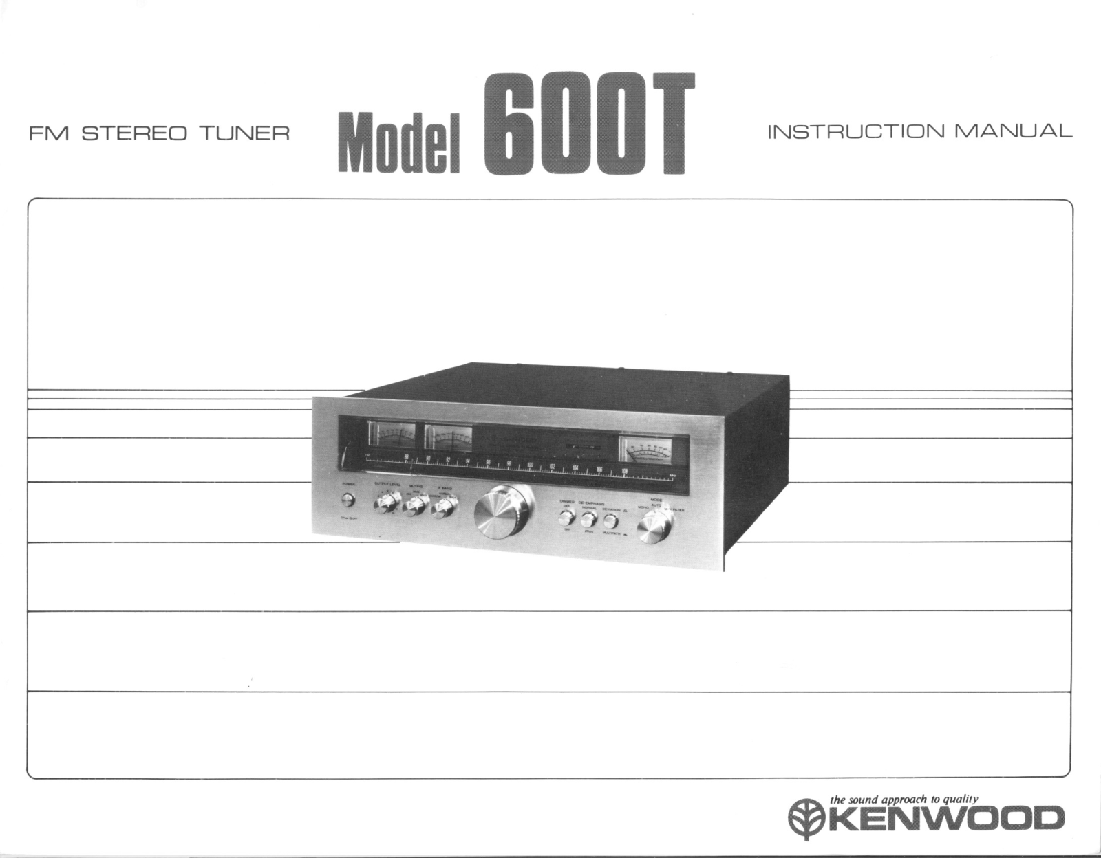 Kenwood 600-T Owners manual