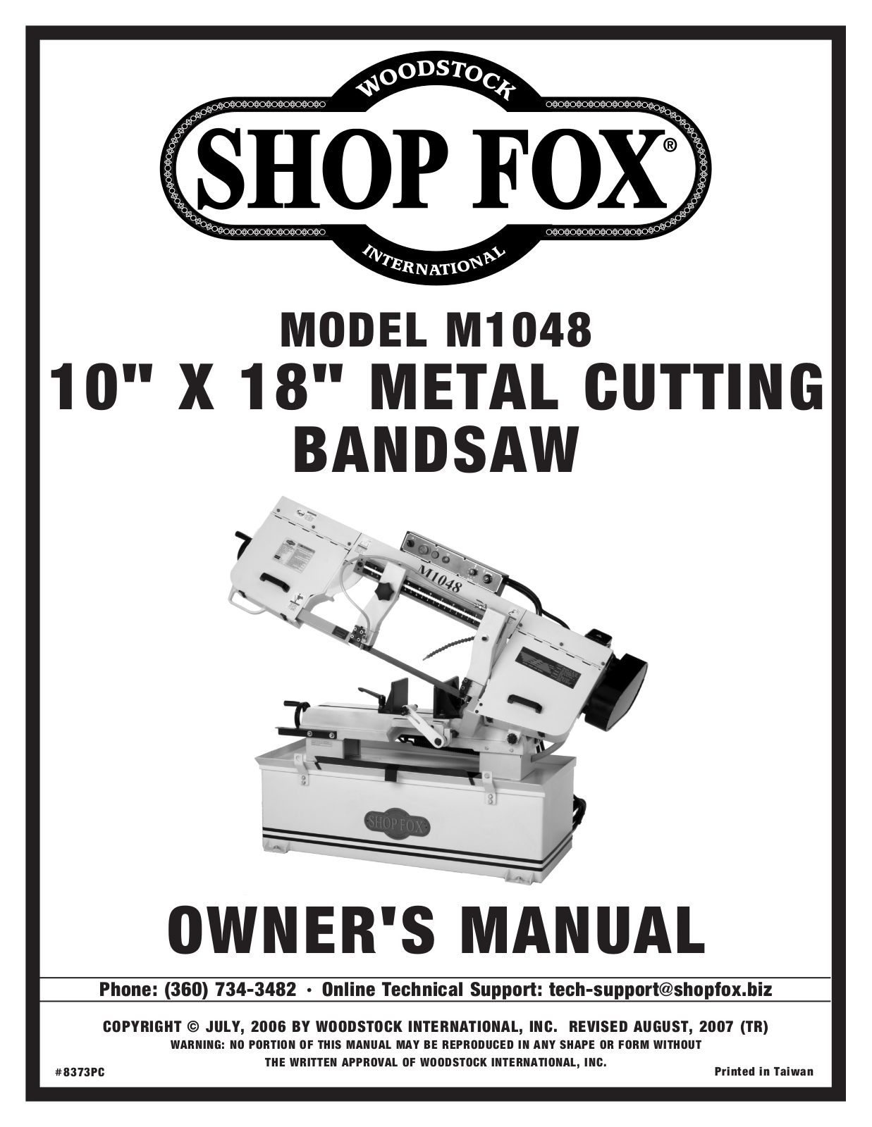 Shop fox M1048 User Manual