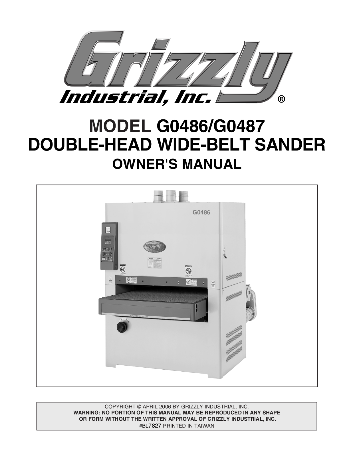 Grizzly G0487 User Manual