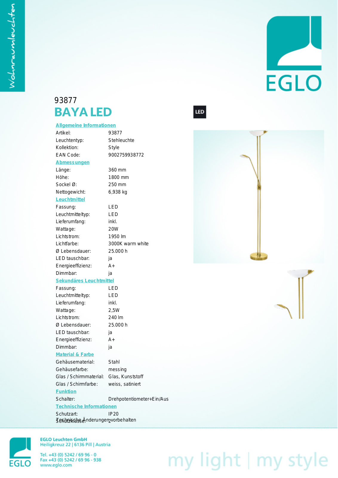 Eglo 93877 Service Manual