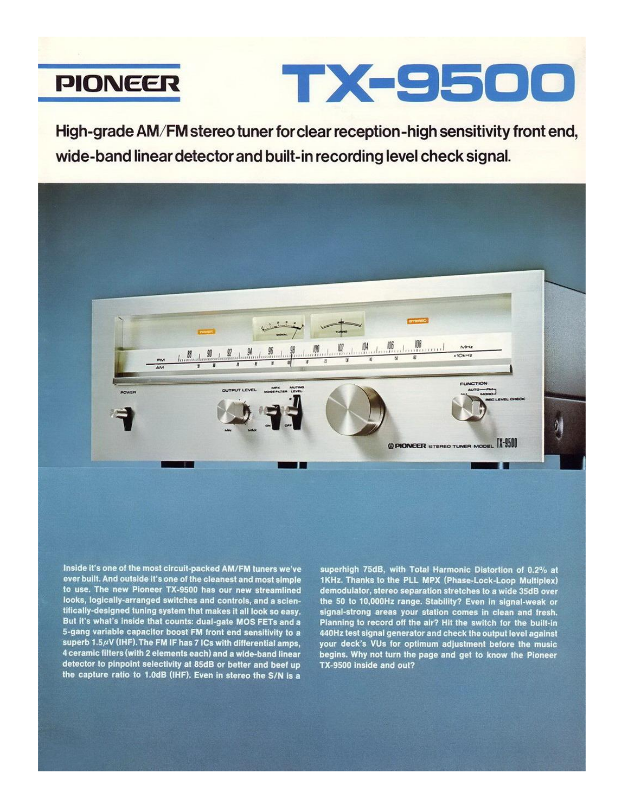 Pioneer TX-9500 Brochure