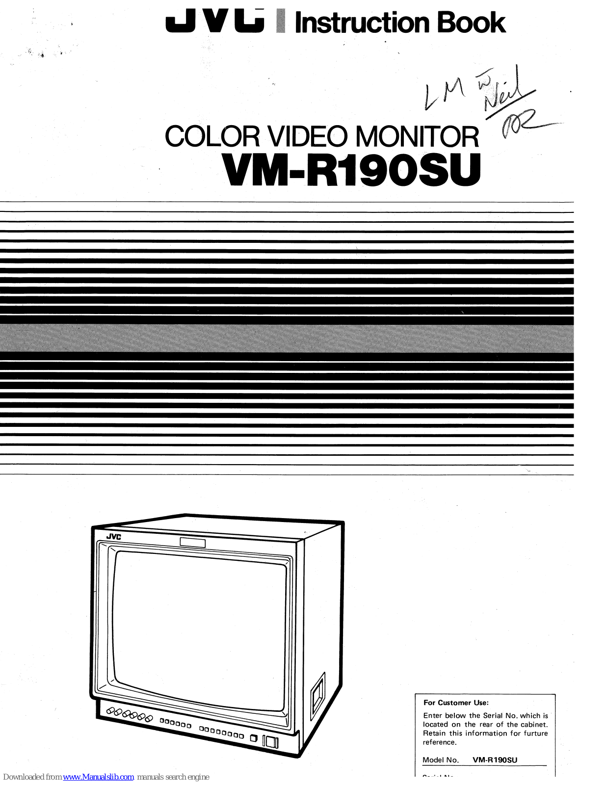 JVC VM-R190SU Instruction Book - ManualMachine.com