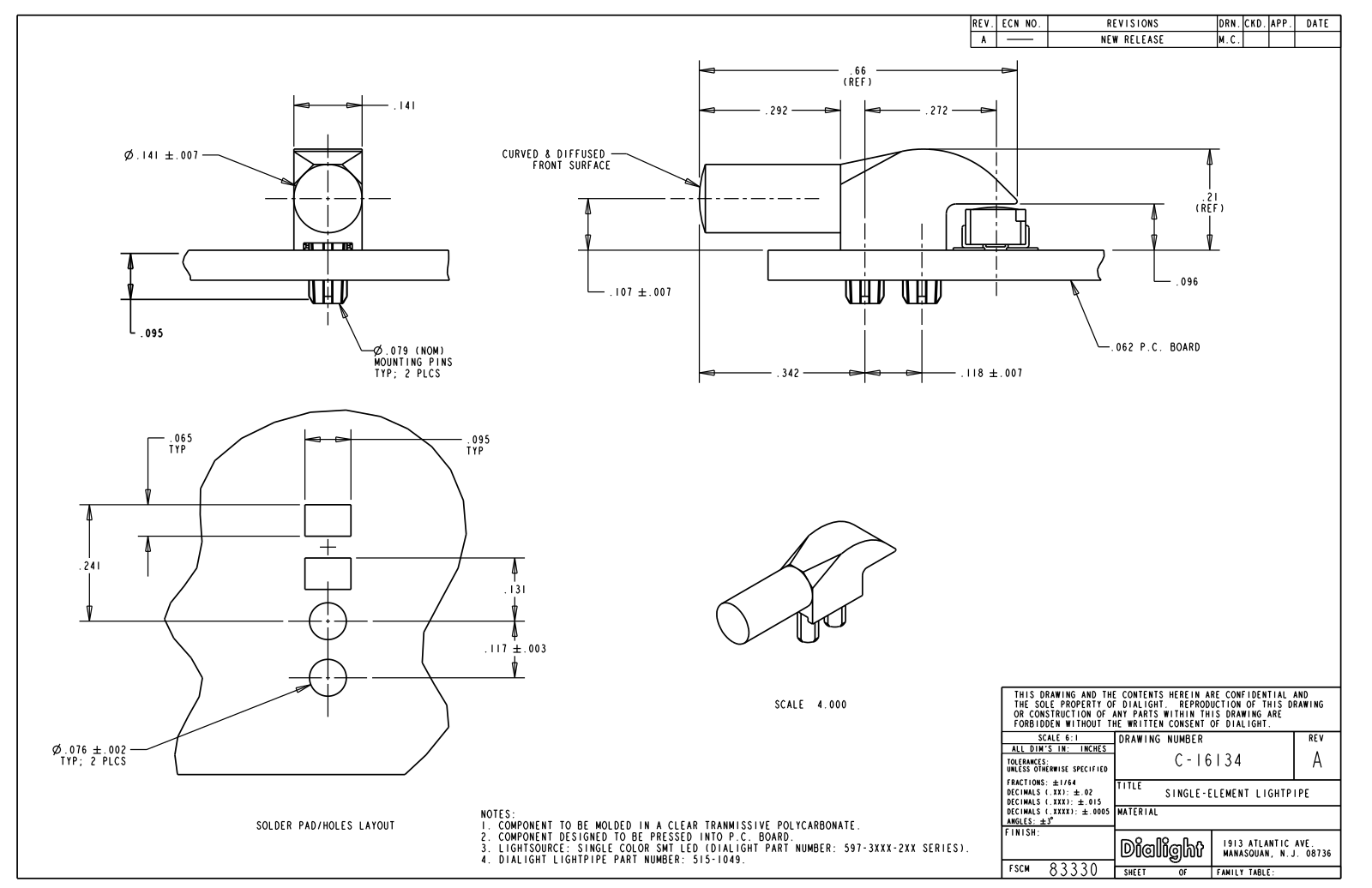 DIALIGHT DIAL 515-1049F Datasheet - ManualMachine.com