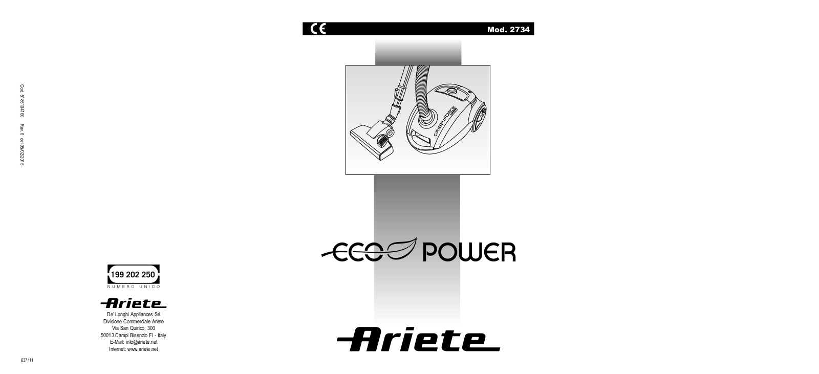 Ariete 2734 User Manual