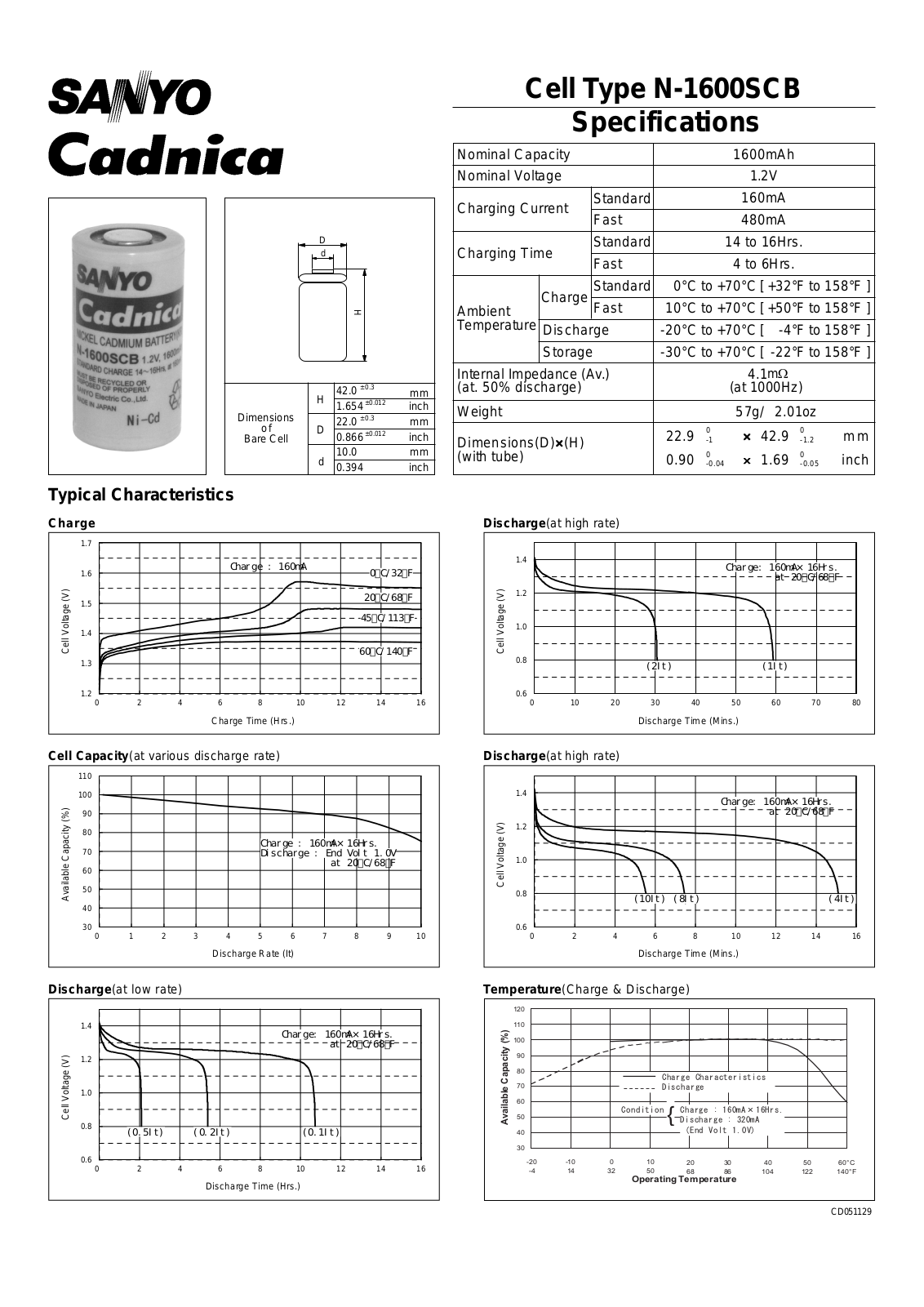 Sanyo N-1600SCB User Manual