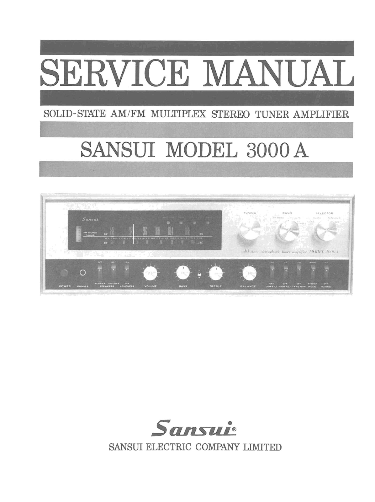 Sansui 3000-A Service Manual