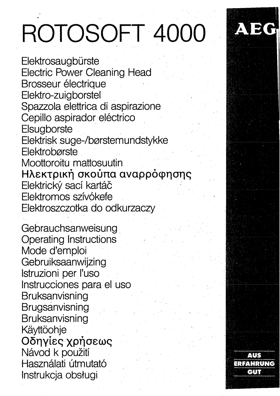 AEG ROTOSOFT4000 User Manual