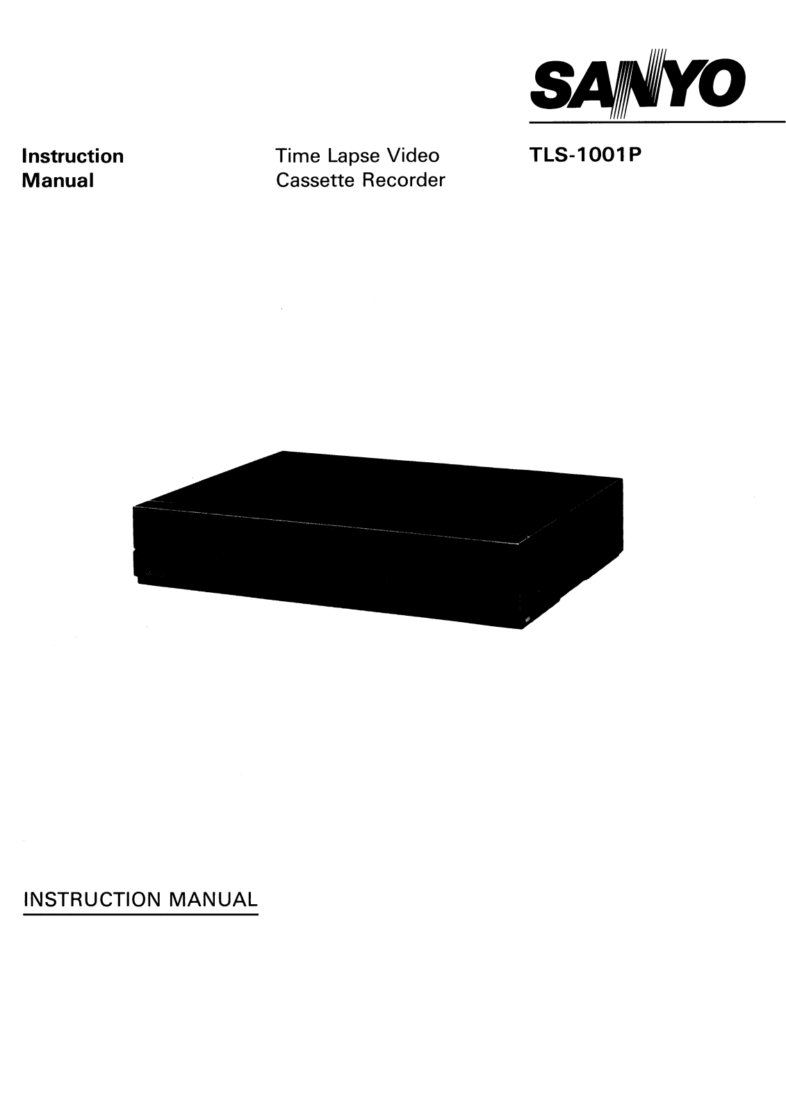 Sanyo TLS-1001P Instruction Manual