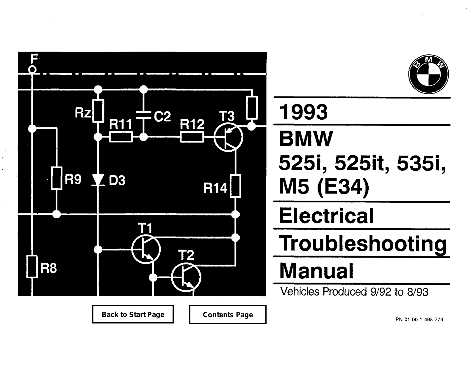 BMW 535, 525 1993, M5 1993, 525it, 535i User Manual
