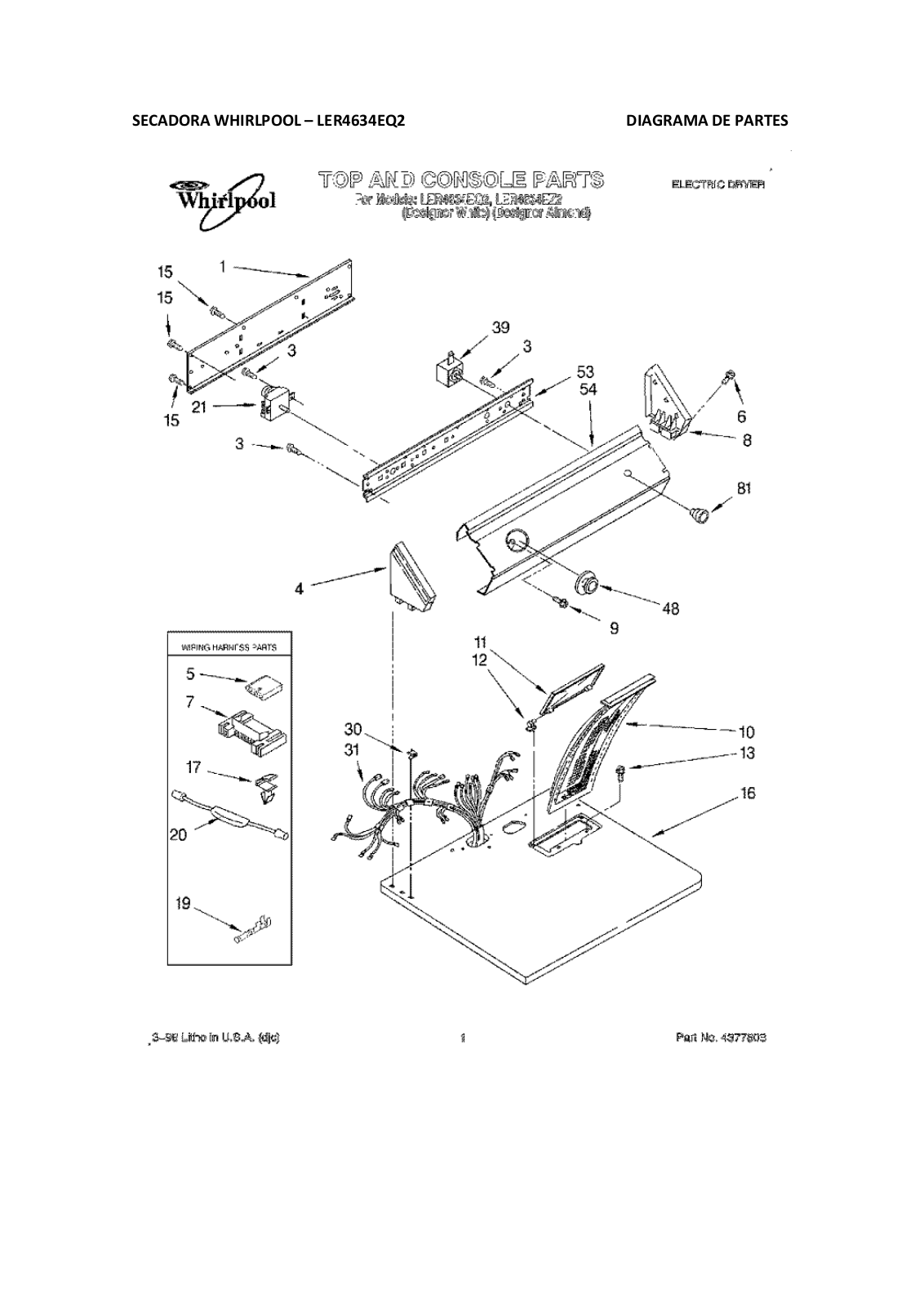 Whirlpool LER4634EQ2 Diagram