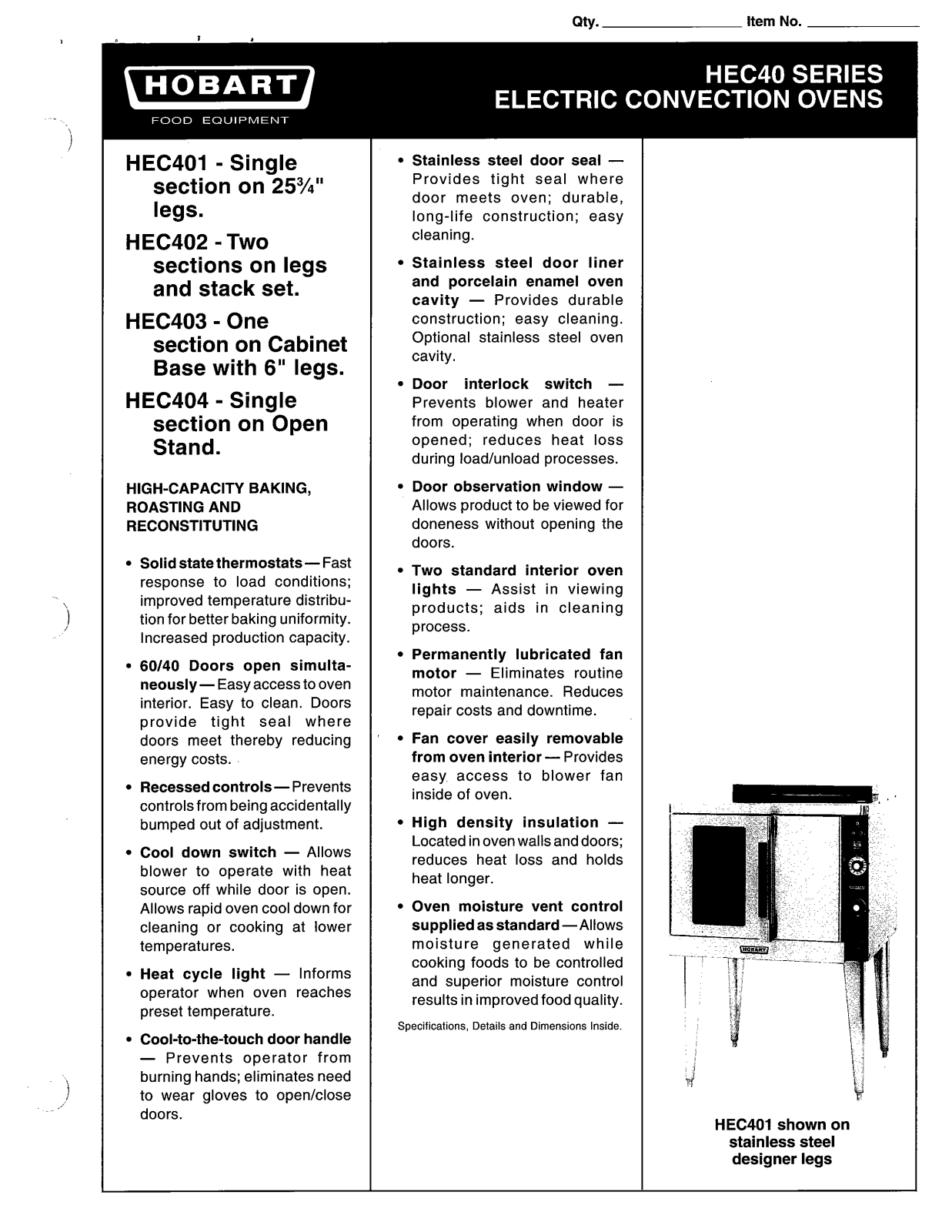 Hobart Food Machines HEC40 User Manual