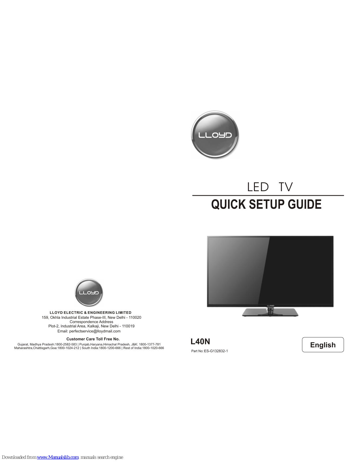 Lloyd L40N Quick Setup Manual - ManualMachine.com