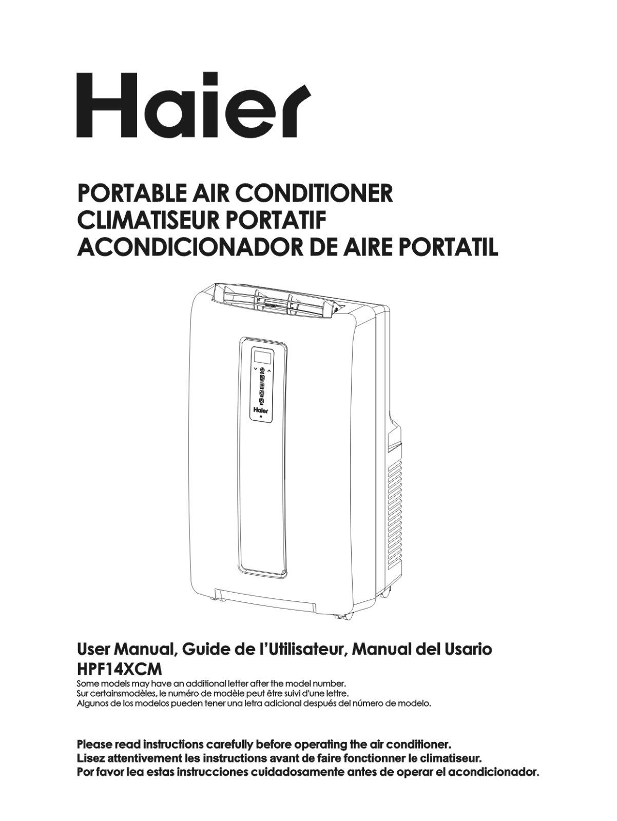 Haier Hpf14xcmr Owner's Manual