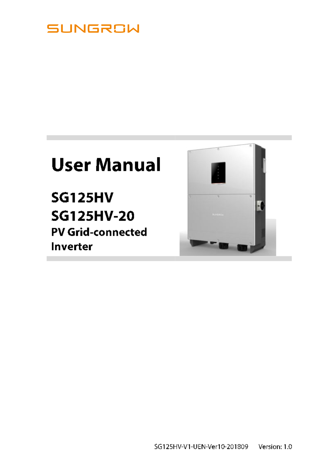 Sungrow SG125HX User guide - ManualMachine.com