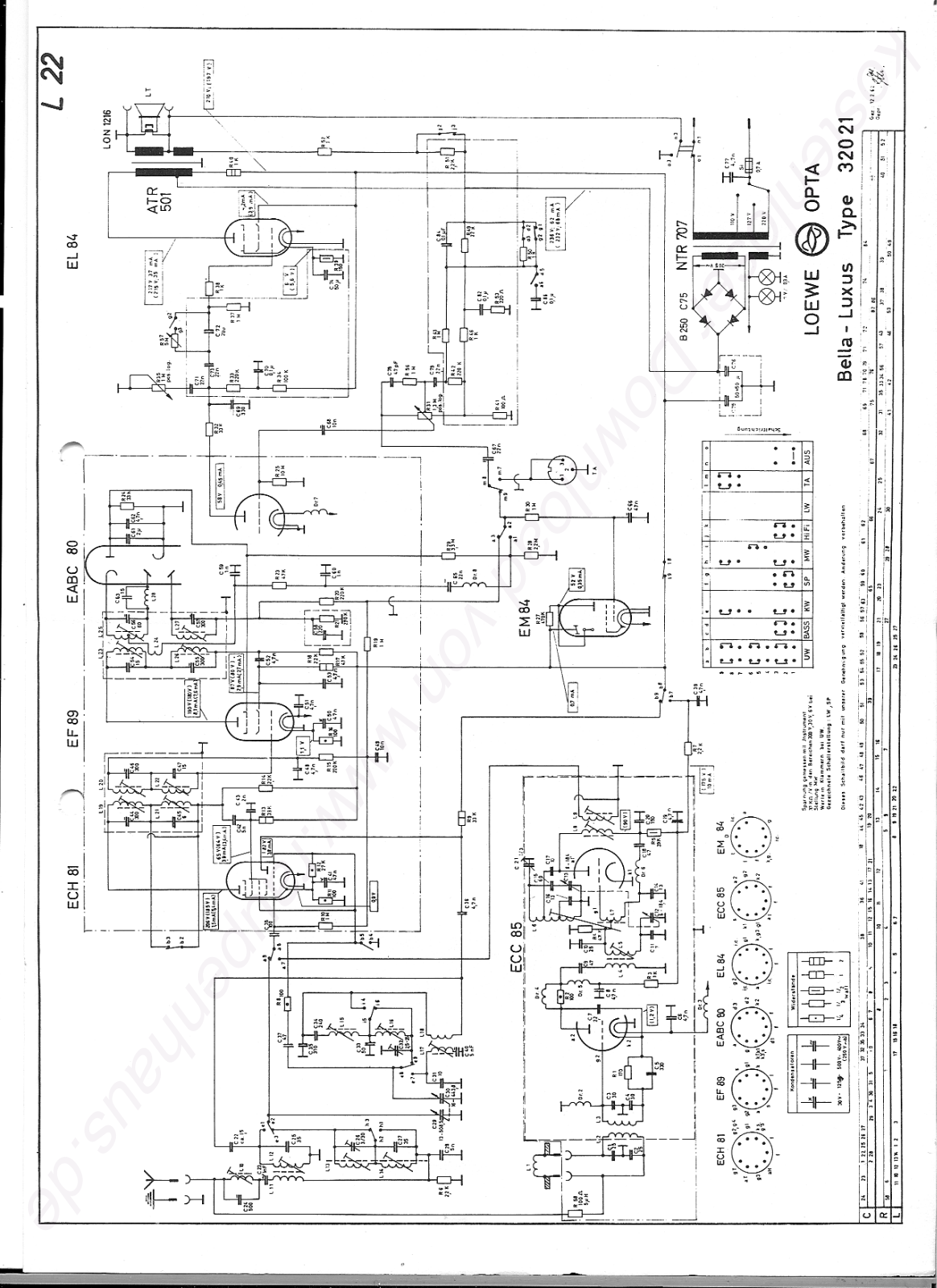 Loewe Opta-BellaLuxus32021 Schematic - ManualMachine.com