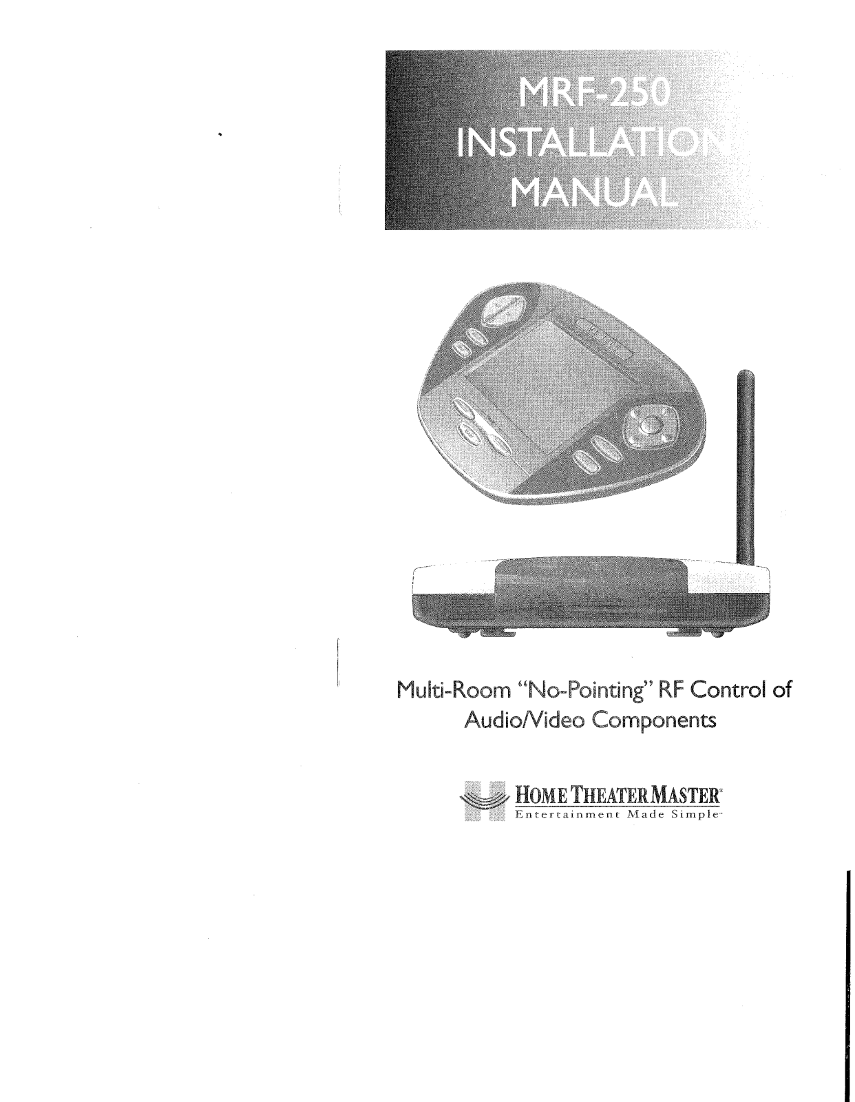 Universal Remote Control MRF-250 Owner's Manual