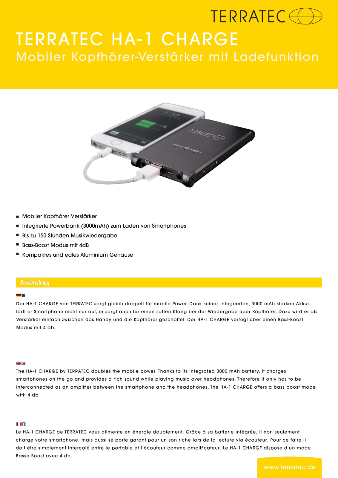 TerraTec HA-1 charge User Manual