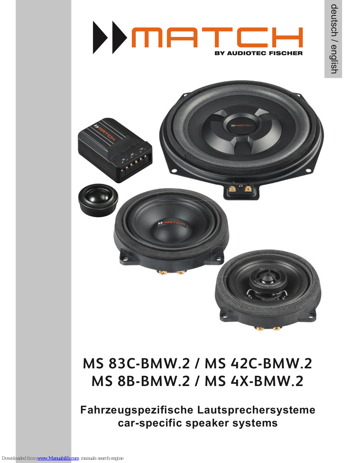 Match MS 83C-BMW.2, MS 4X-BMW.2, MS 42C-BMW.2, MS 8B-BMW.2 User Manual