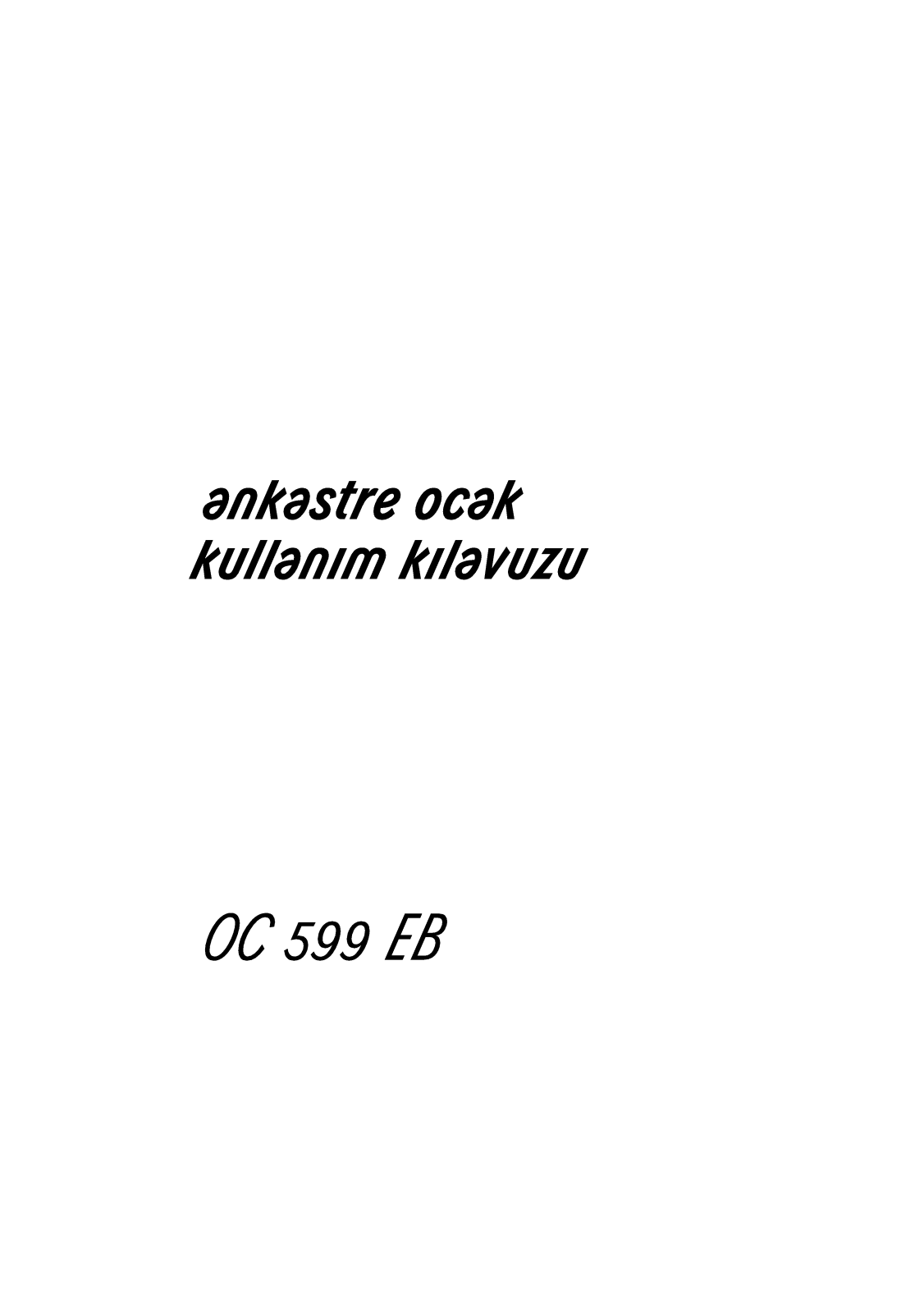 Arçelik OC599EB User manual