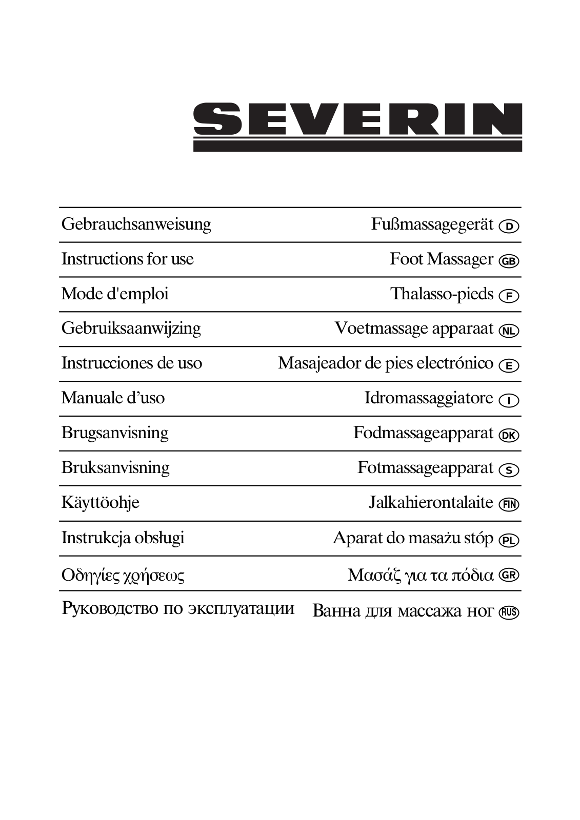 Severin FM 7632 DATASHEET