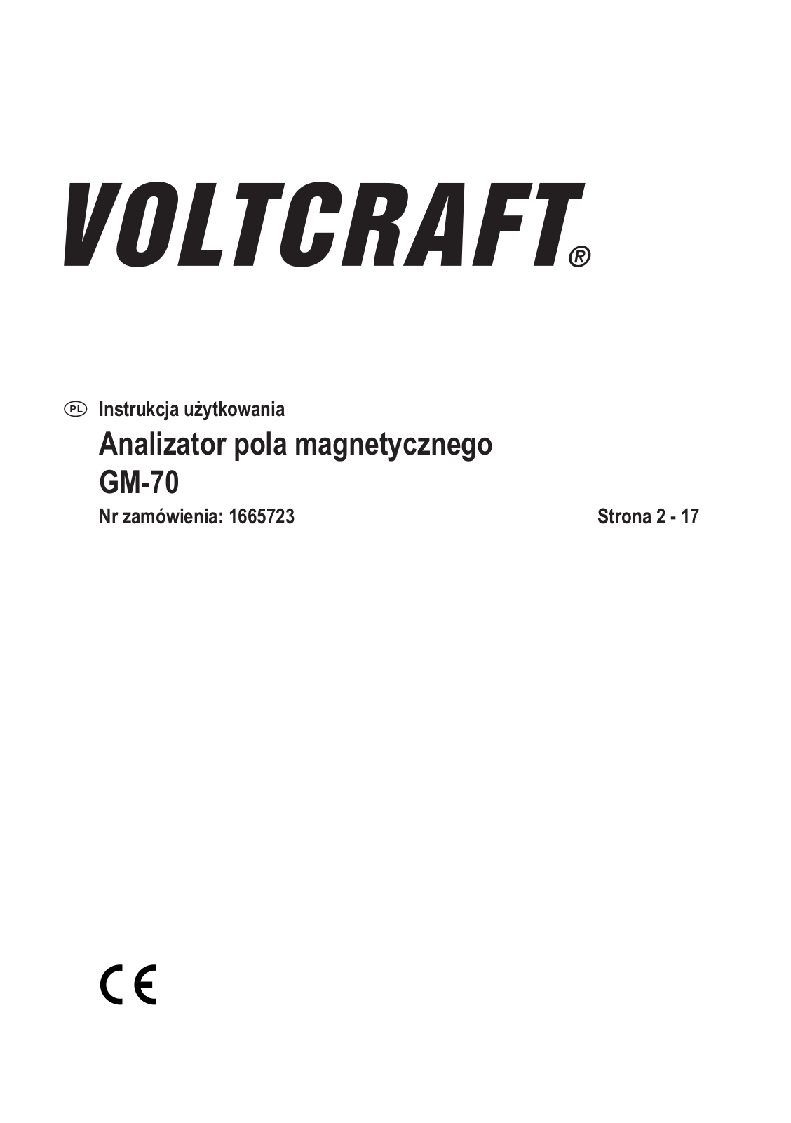 VOLTCRAFT GM-70 User guide