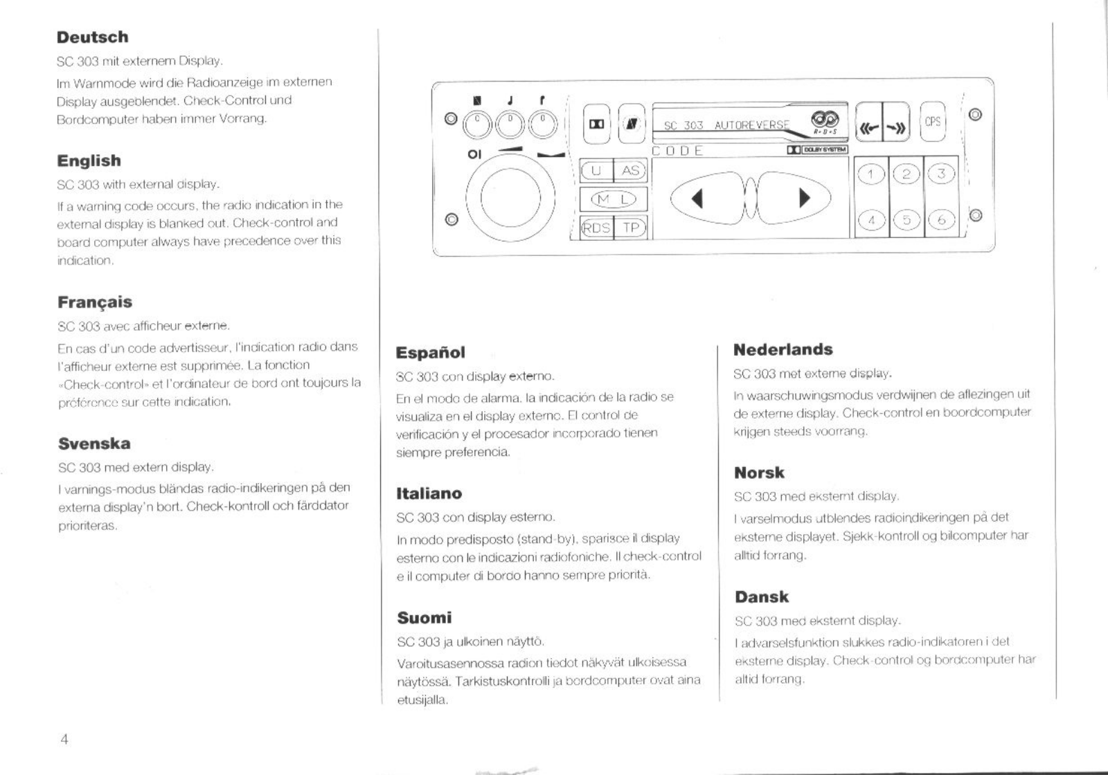 Grundig SC 303 User Manual