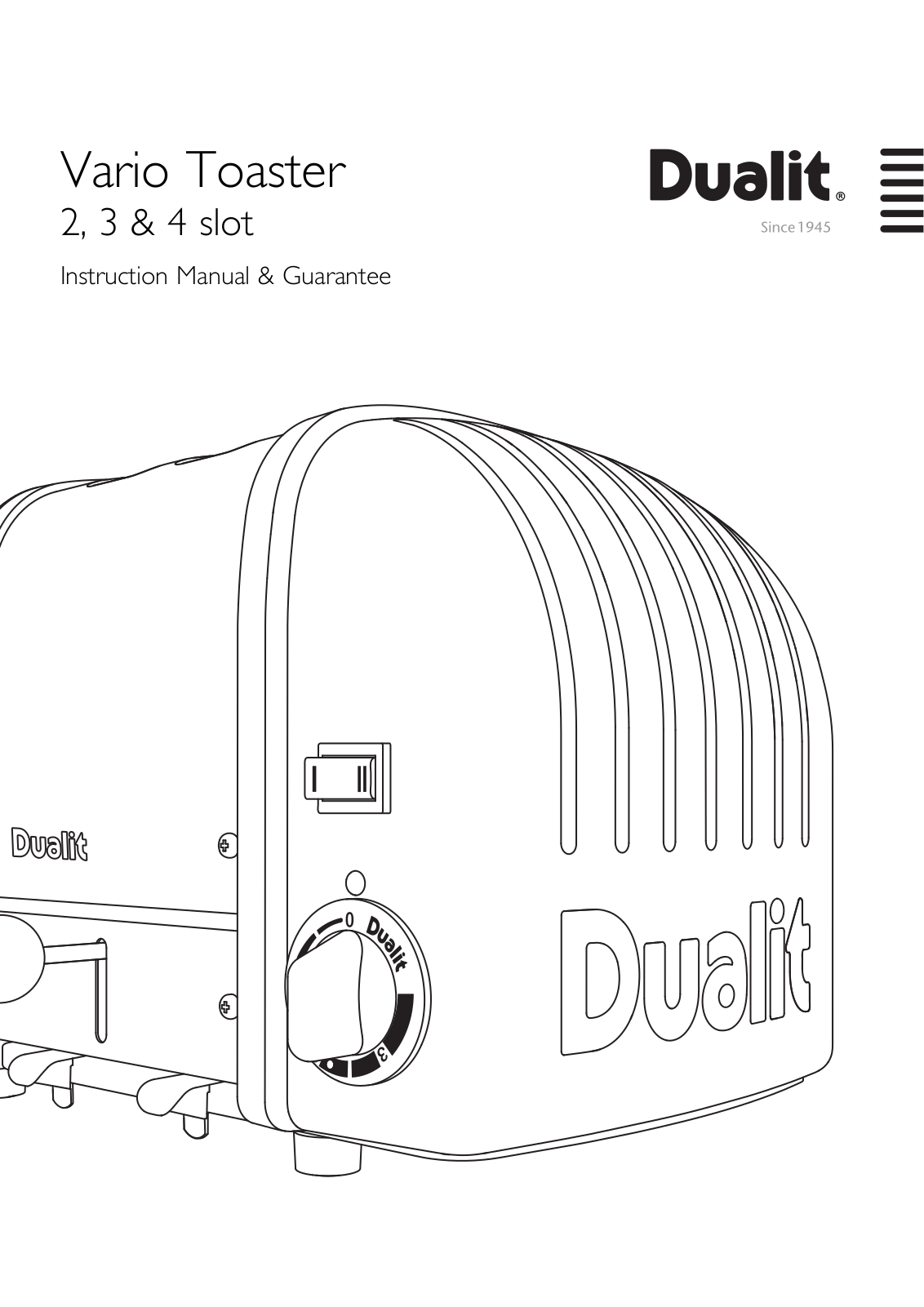 Dualit 40417, 27168, 20298, 47166, 47168 User Manual