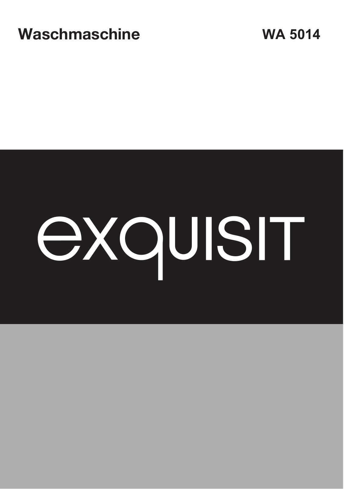 Exquisit WA 5014 User Manual