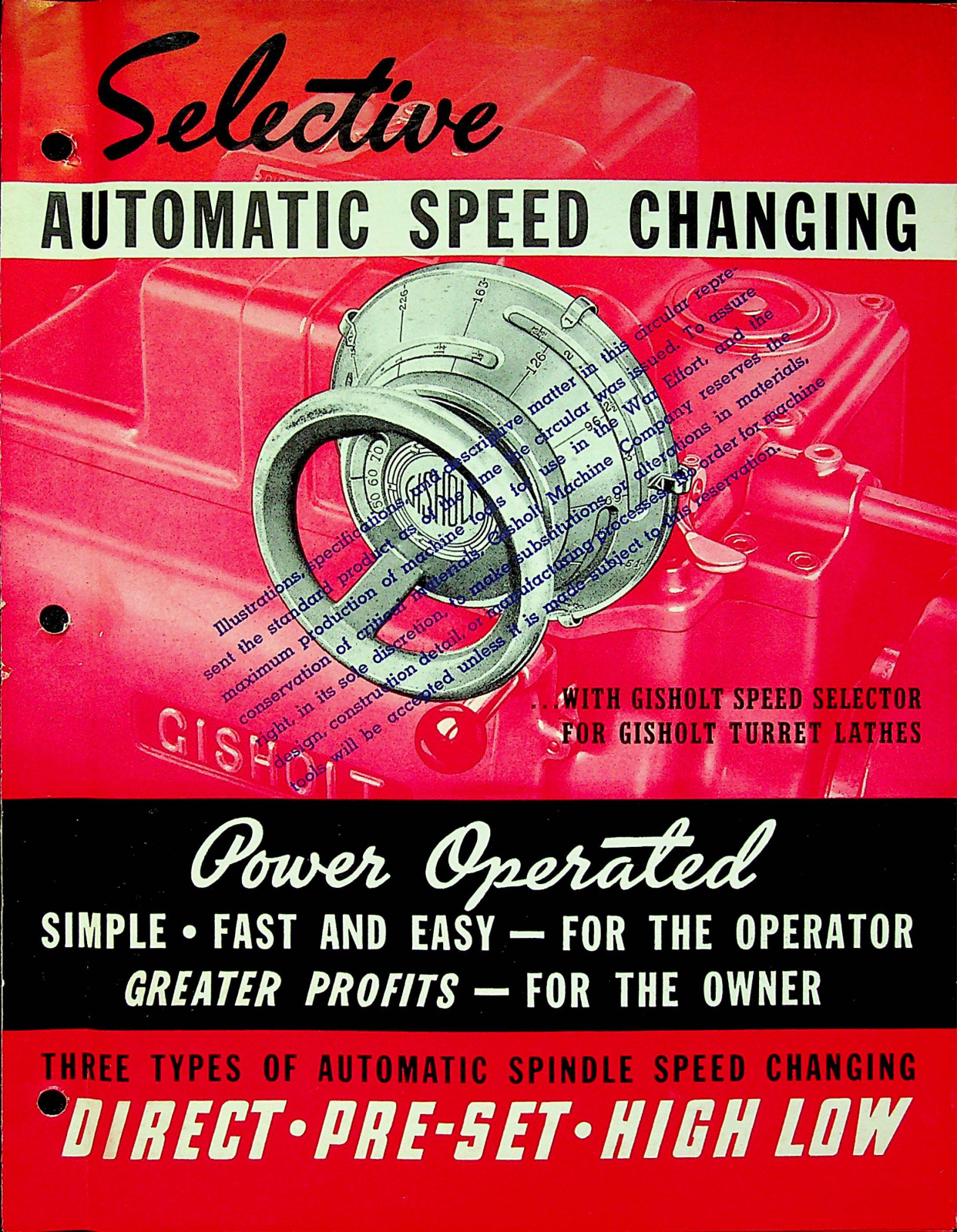 Gisholt Machine Selective Automatic Speed Changing Lathes - ManualMachine.com