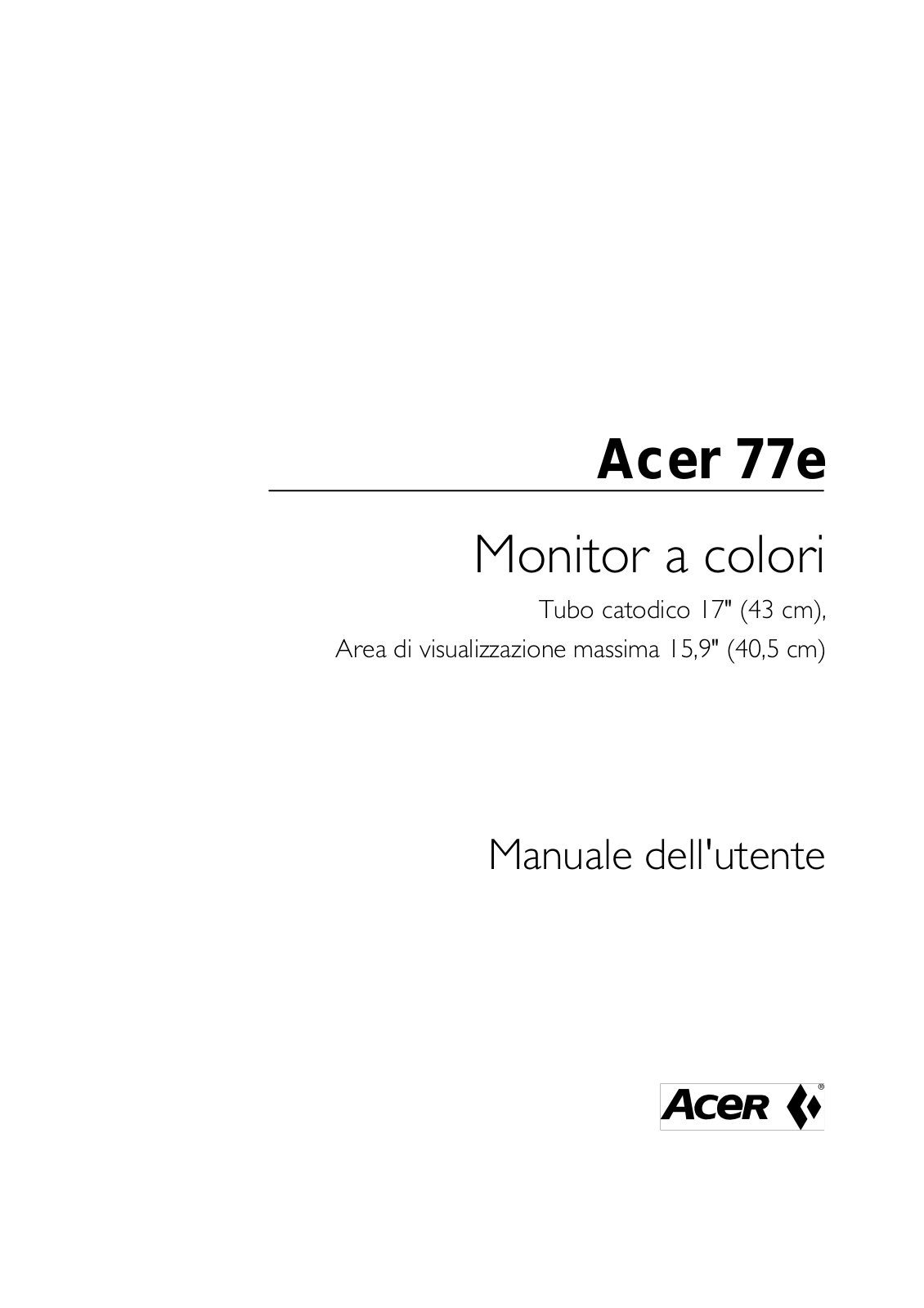 Acer 77E User Guide