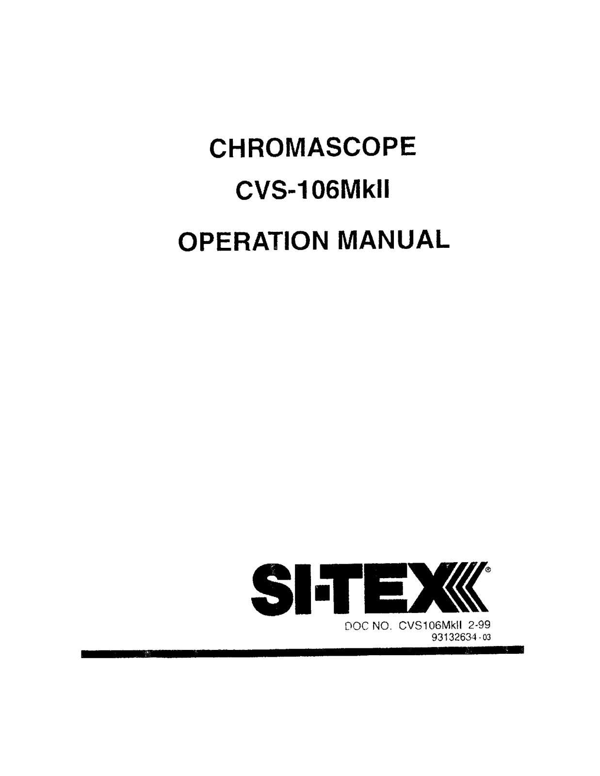 Si-tex CVS-106MKII User's Manual