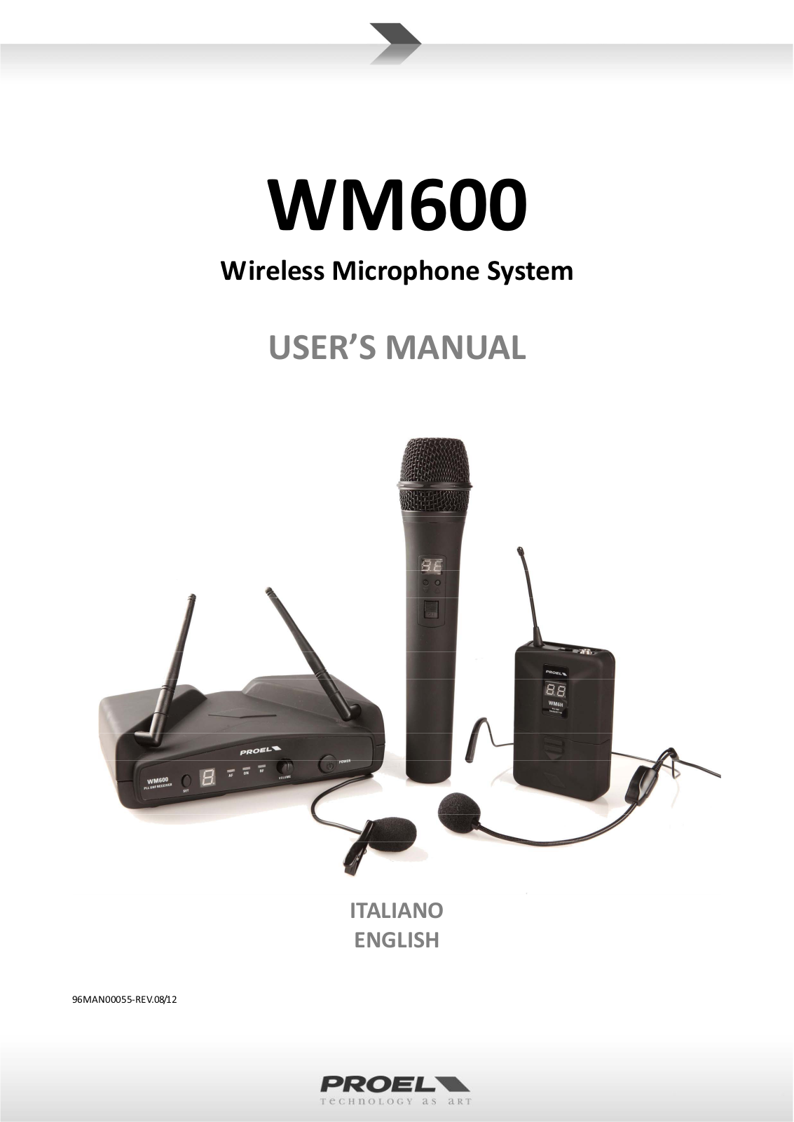 Proel WM600 USER’S MANUAL