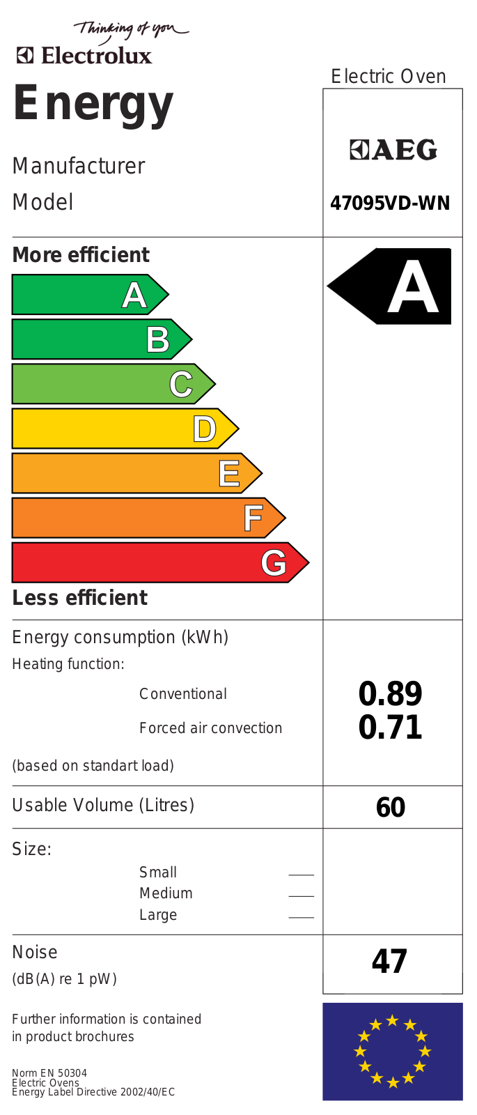 AEG 47095VD-WN User Manual