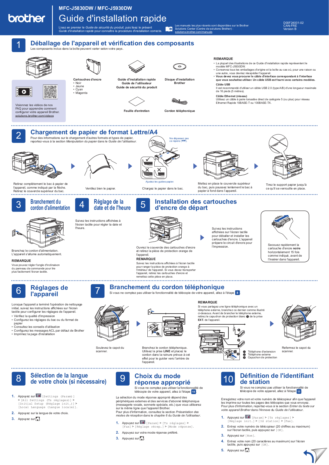 Brother MFC-J5830DW Quick Setup Guide