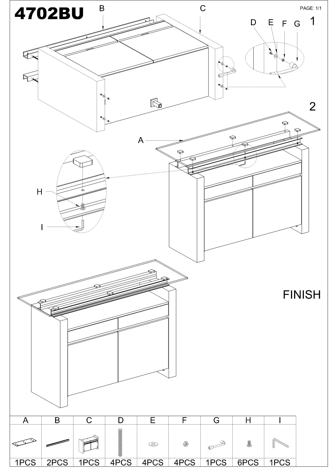 Essentials for Living HE4702BUSWIRSC Assembly Guide