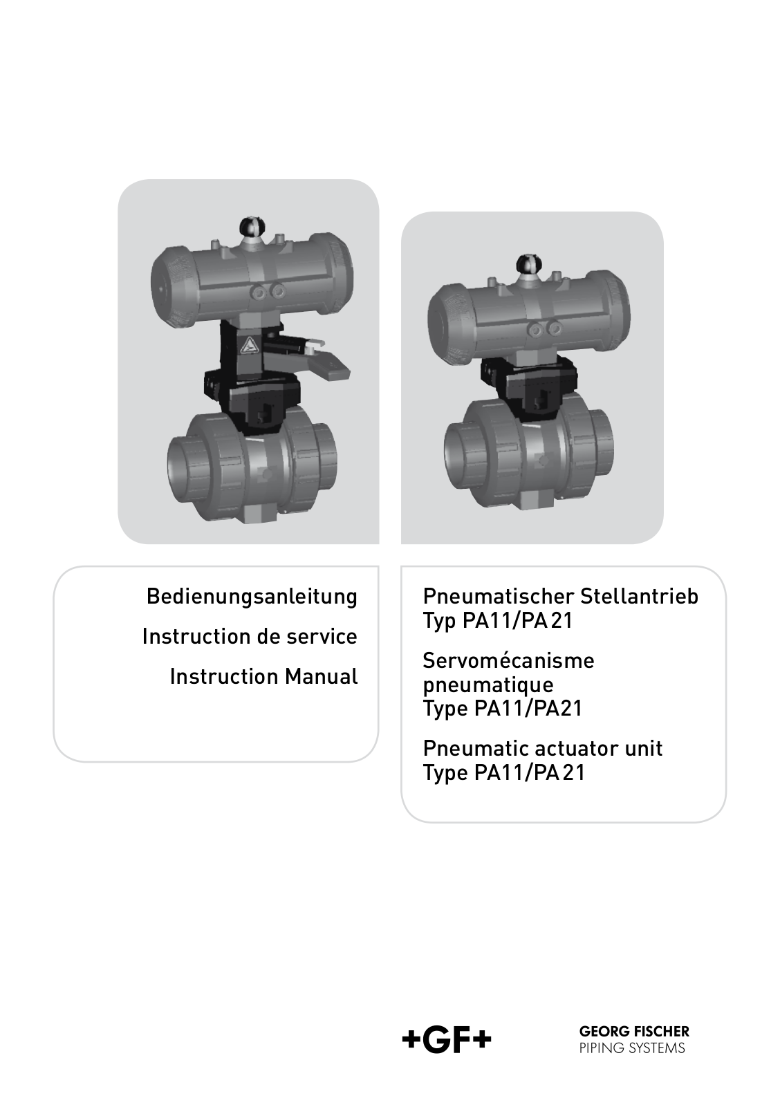 GF PA11, PA 21 Instruction Manual - ManualMachine.com