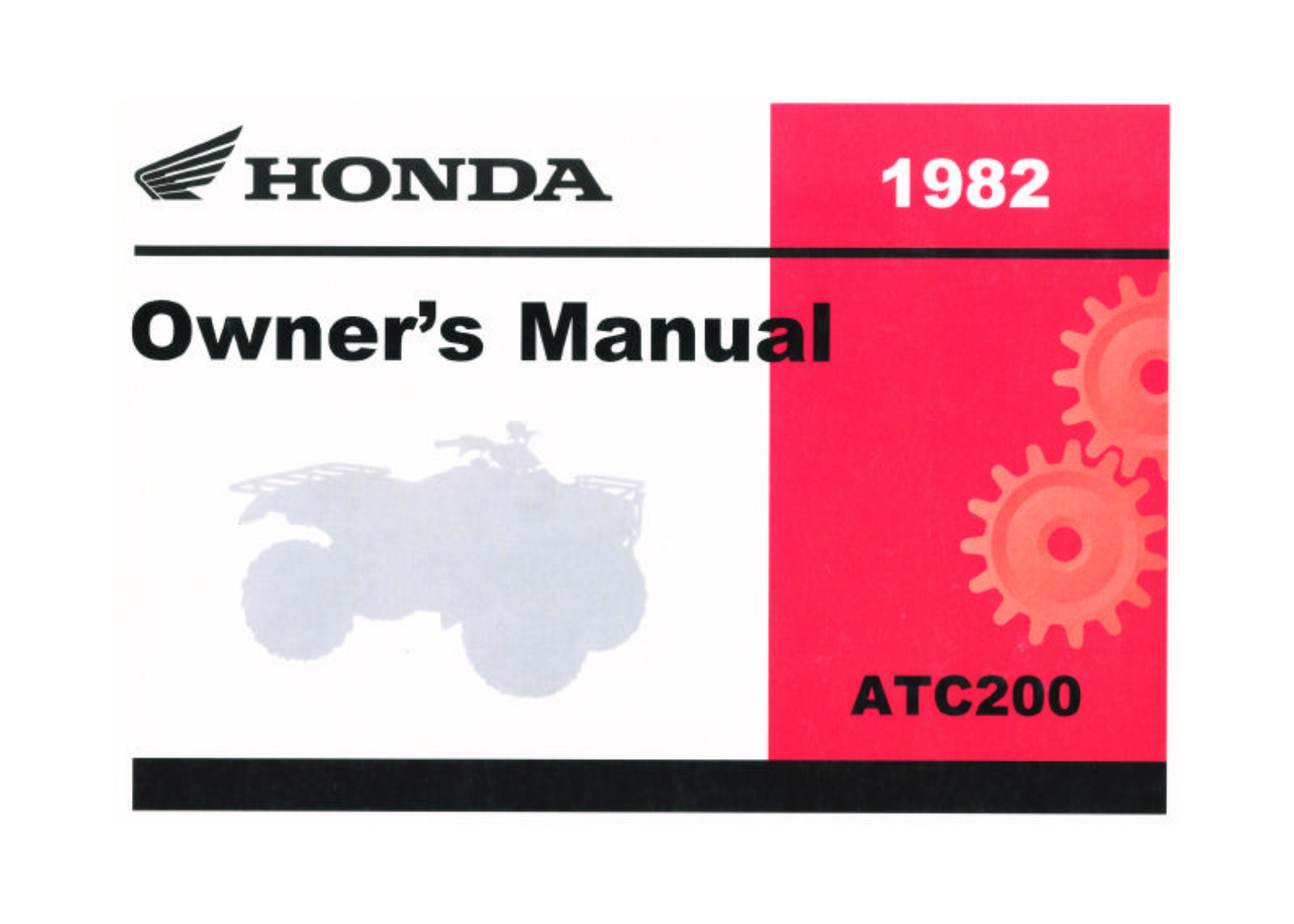 Honda ATC200 1982 Owner's Manual