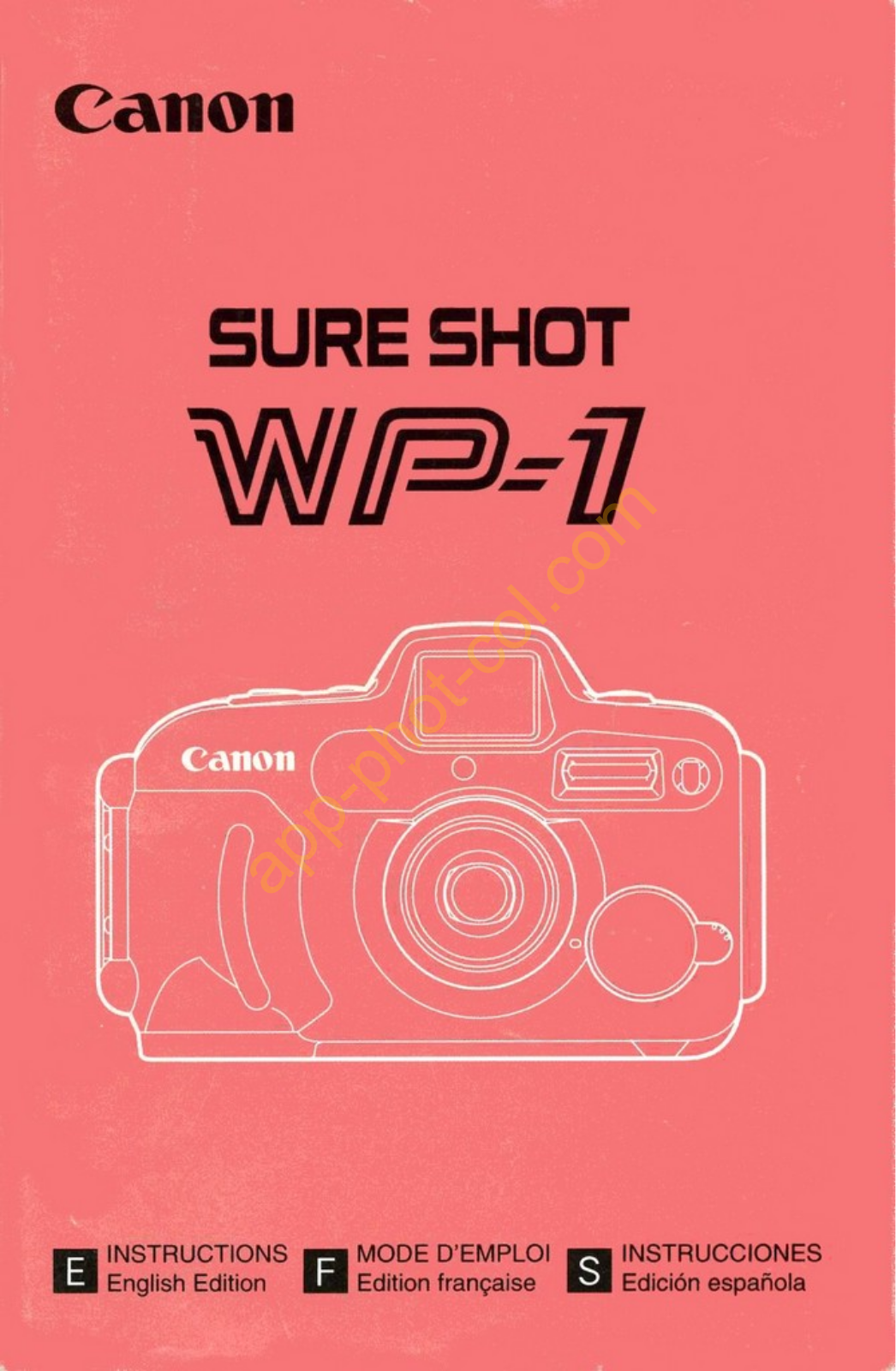 Canon Sure Shot WP-1 Operation Manual