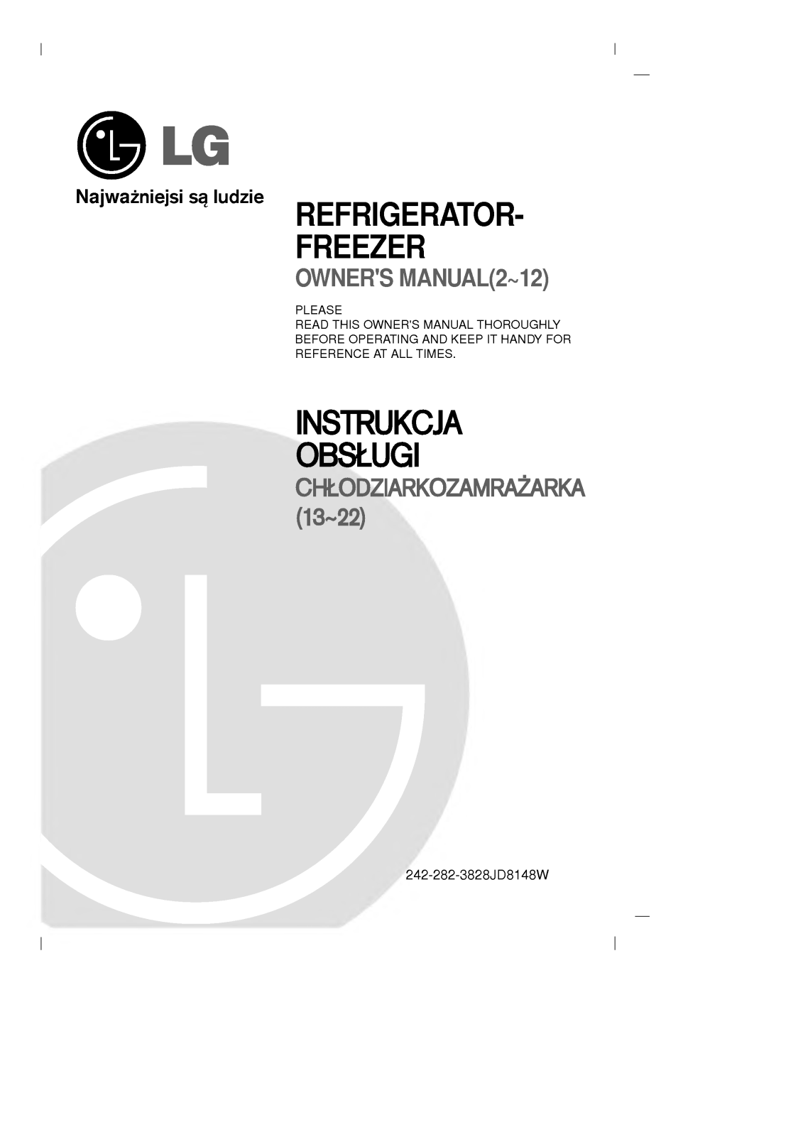 Lg GR-282SF Owners Manual