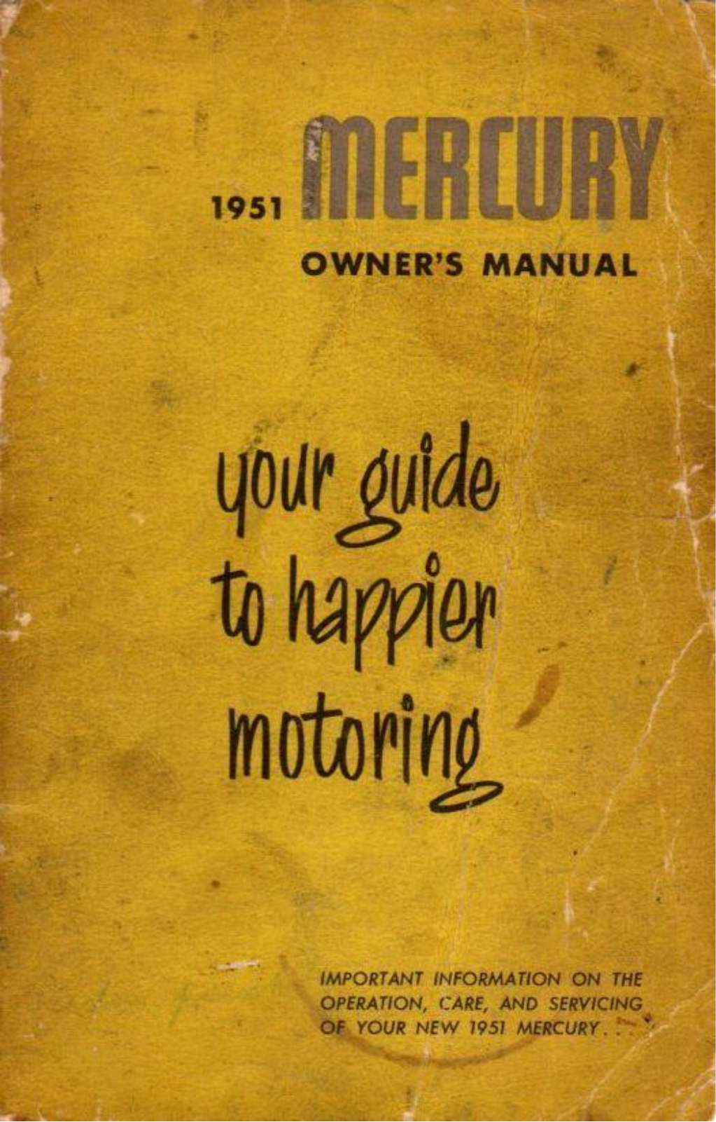 Mercury 1951 Operating Instructions