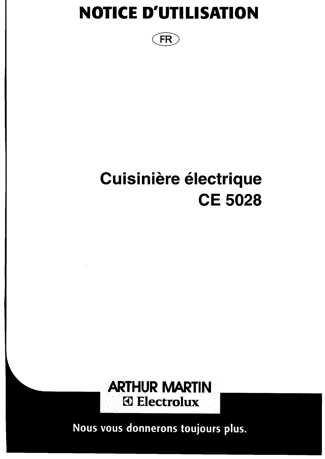 Arthur martin CE5028 User Manual