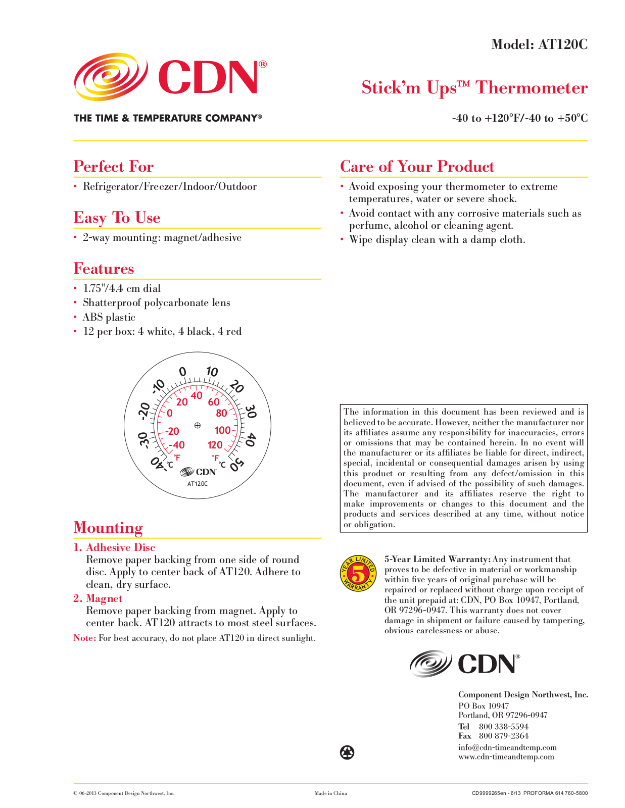 CDN AT120C User Manual