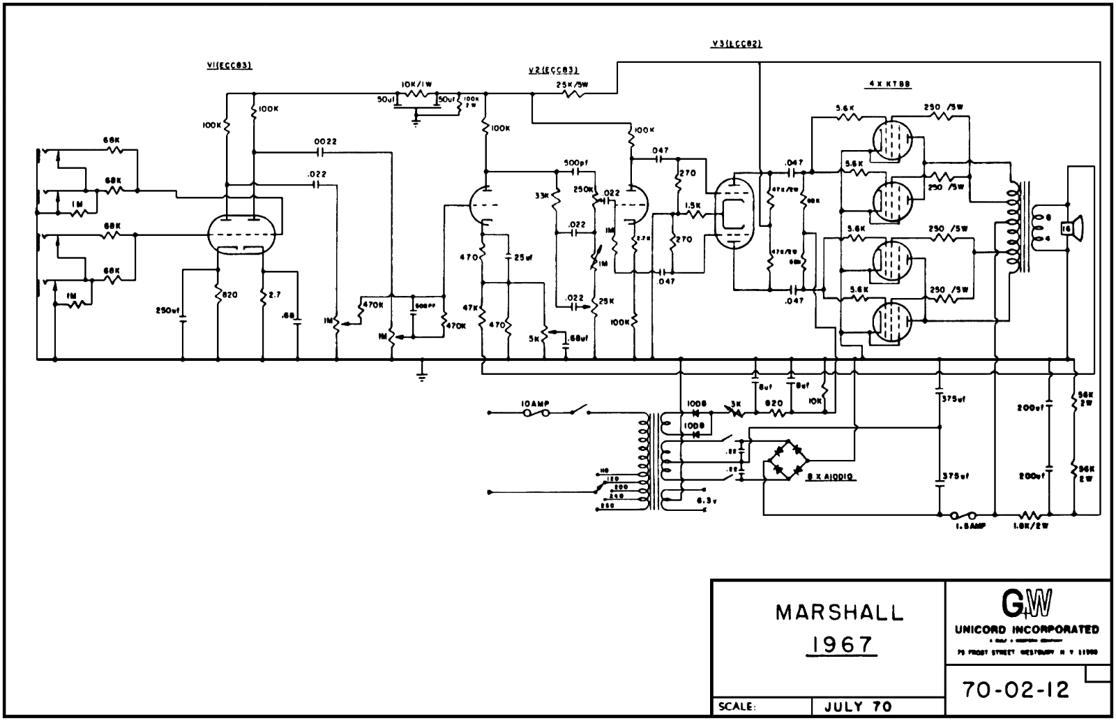 Marshall 1967 schematic