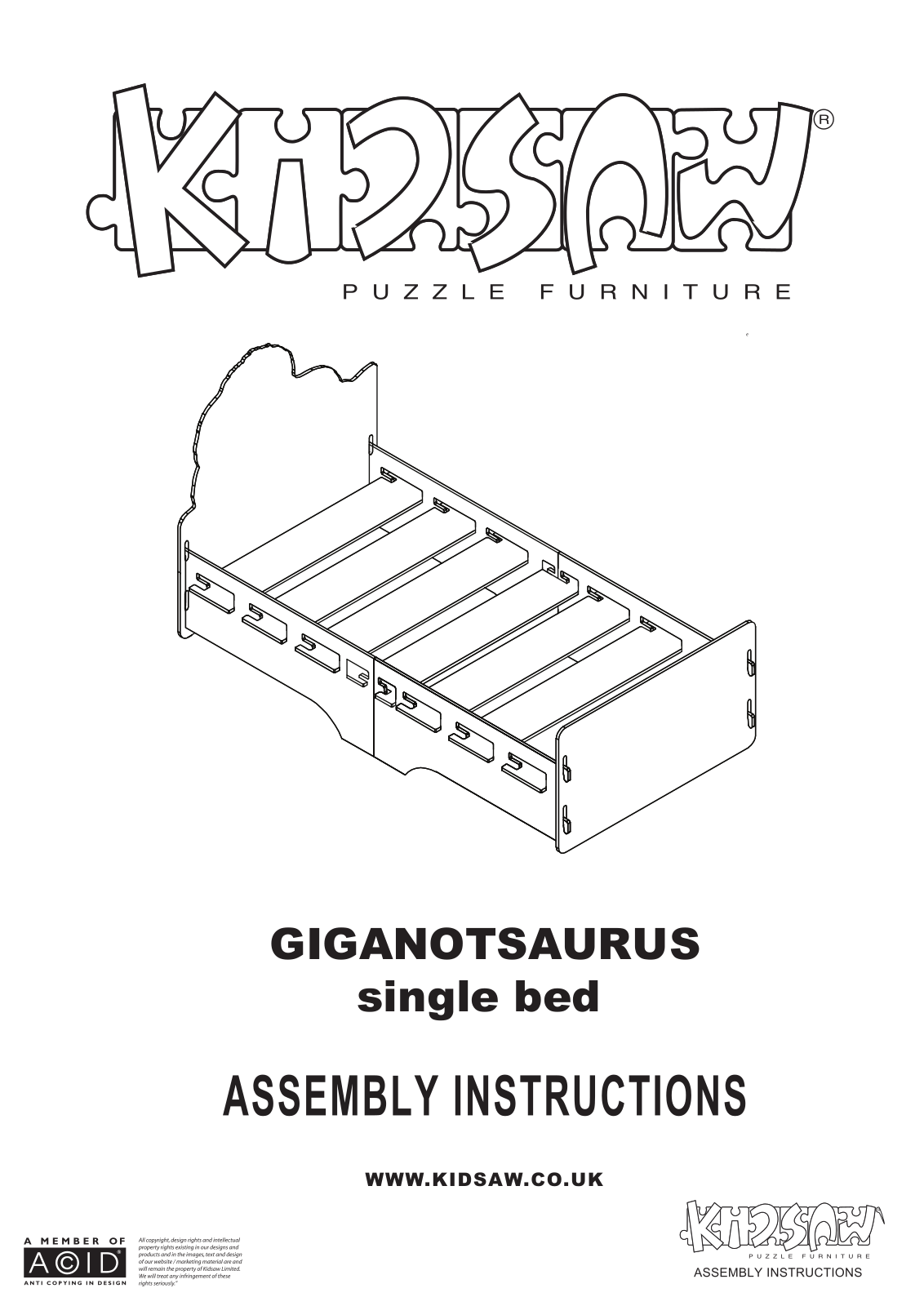 Dreams Dinosaur Bedstead User Manual