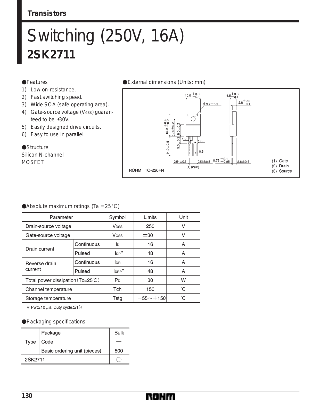 Datasheet 2sk2711 Datasheet - ManualMachine.com