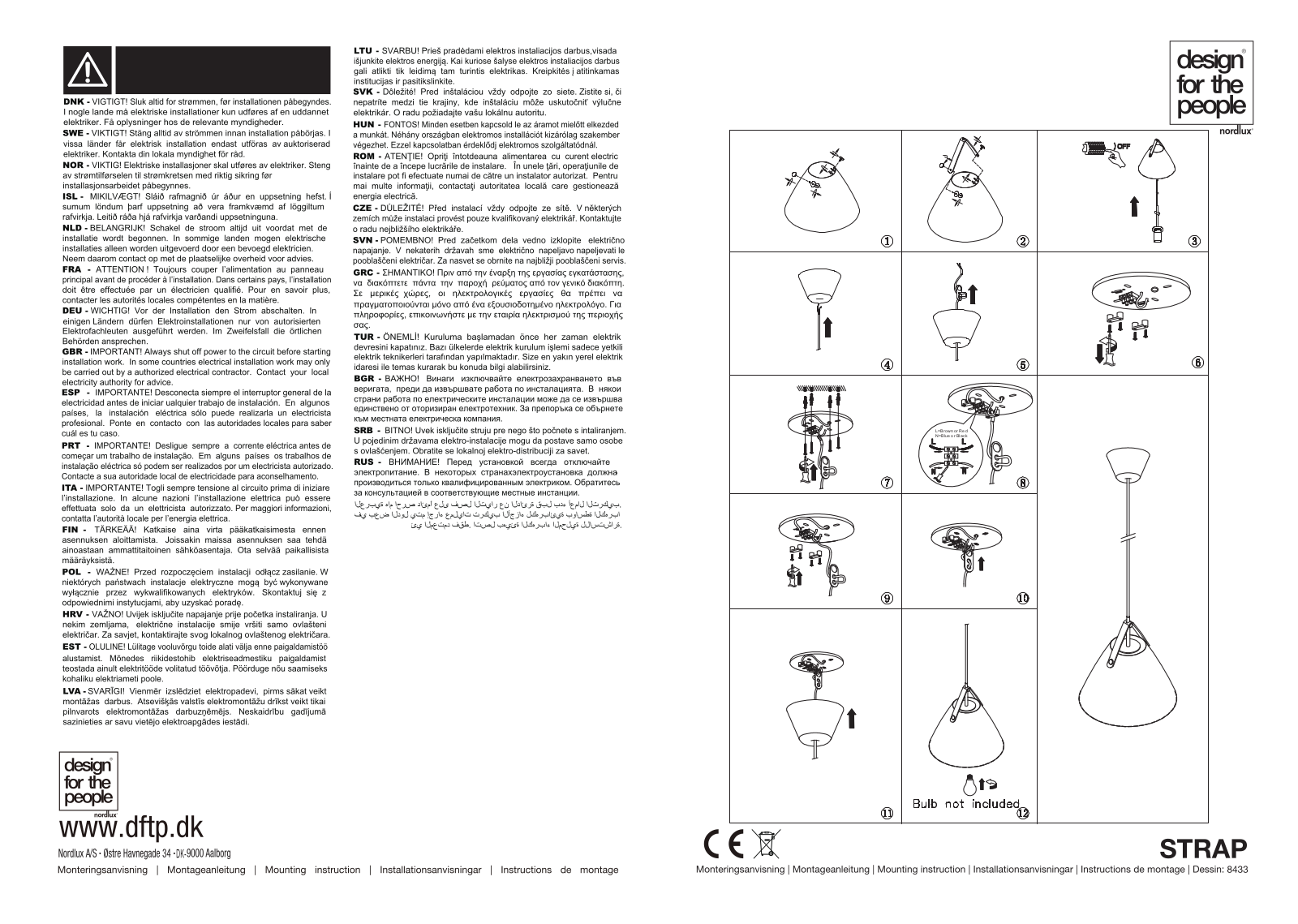 Nordlux STRAP Installation Instructions - ManualMachine.com
