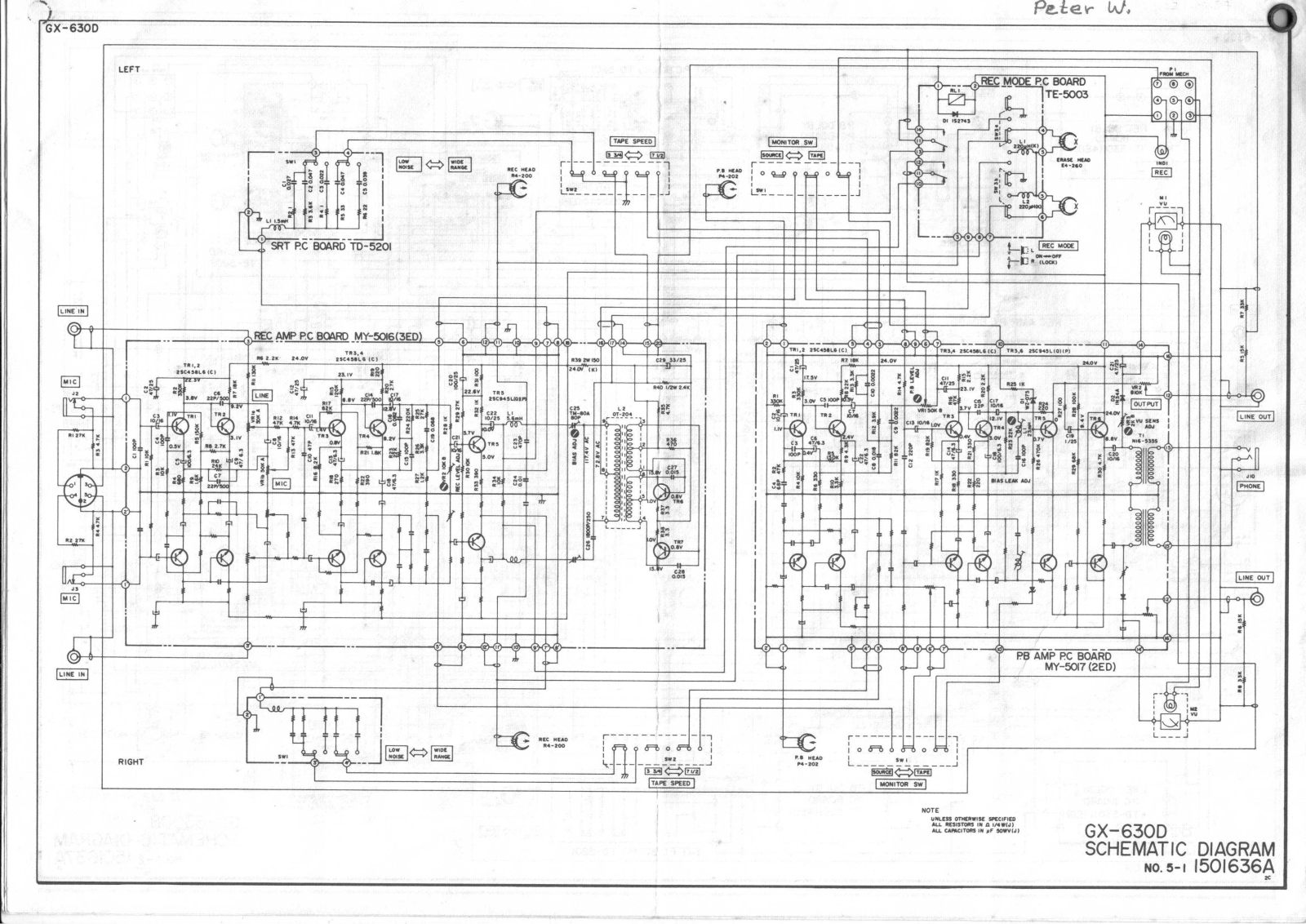 Akai GX-630-D Schematic